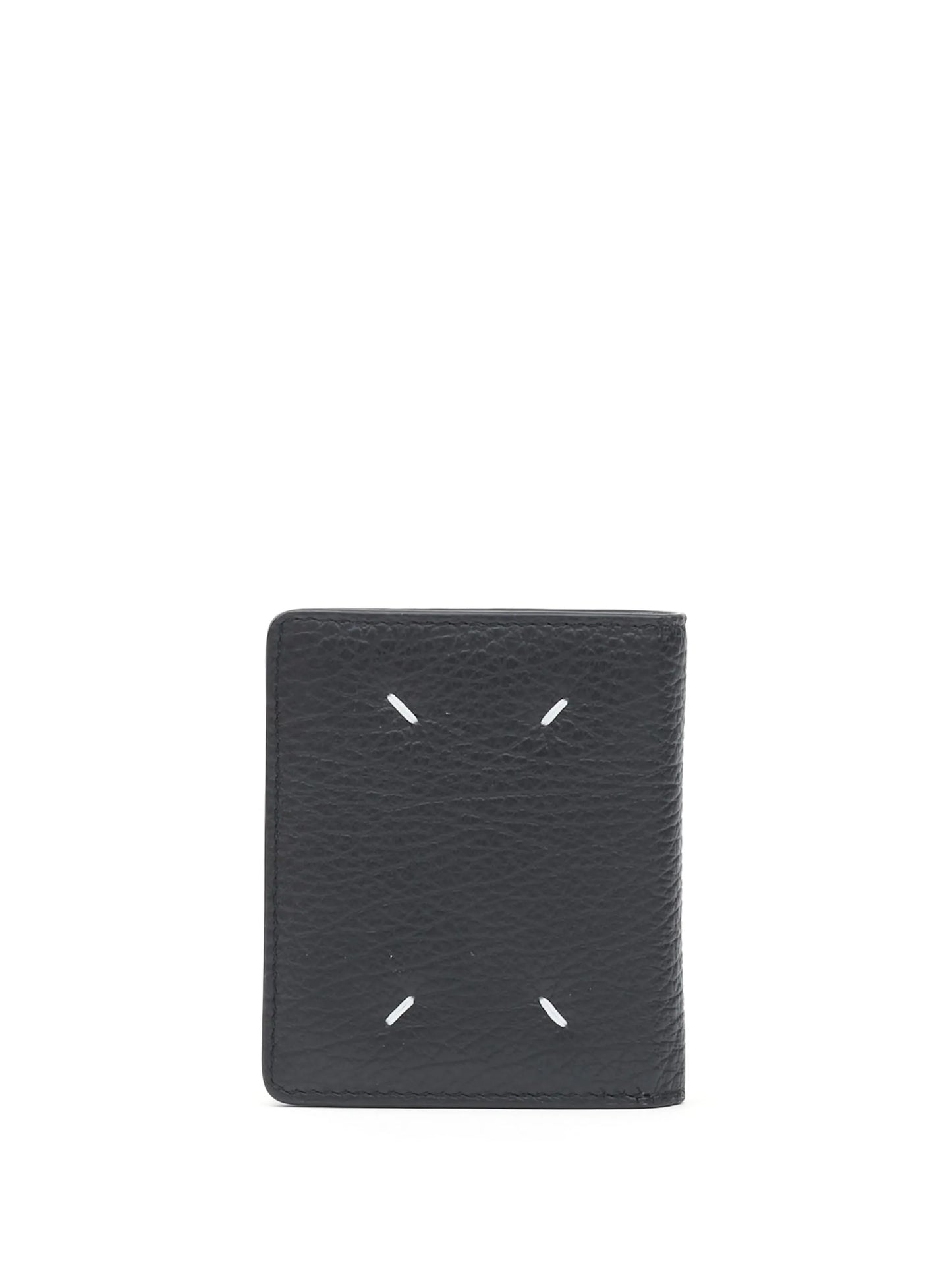 four-stitch leather bi-fold wallet