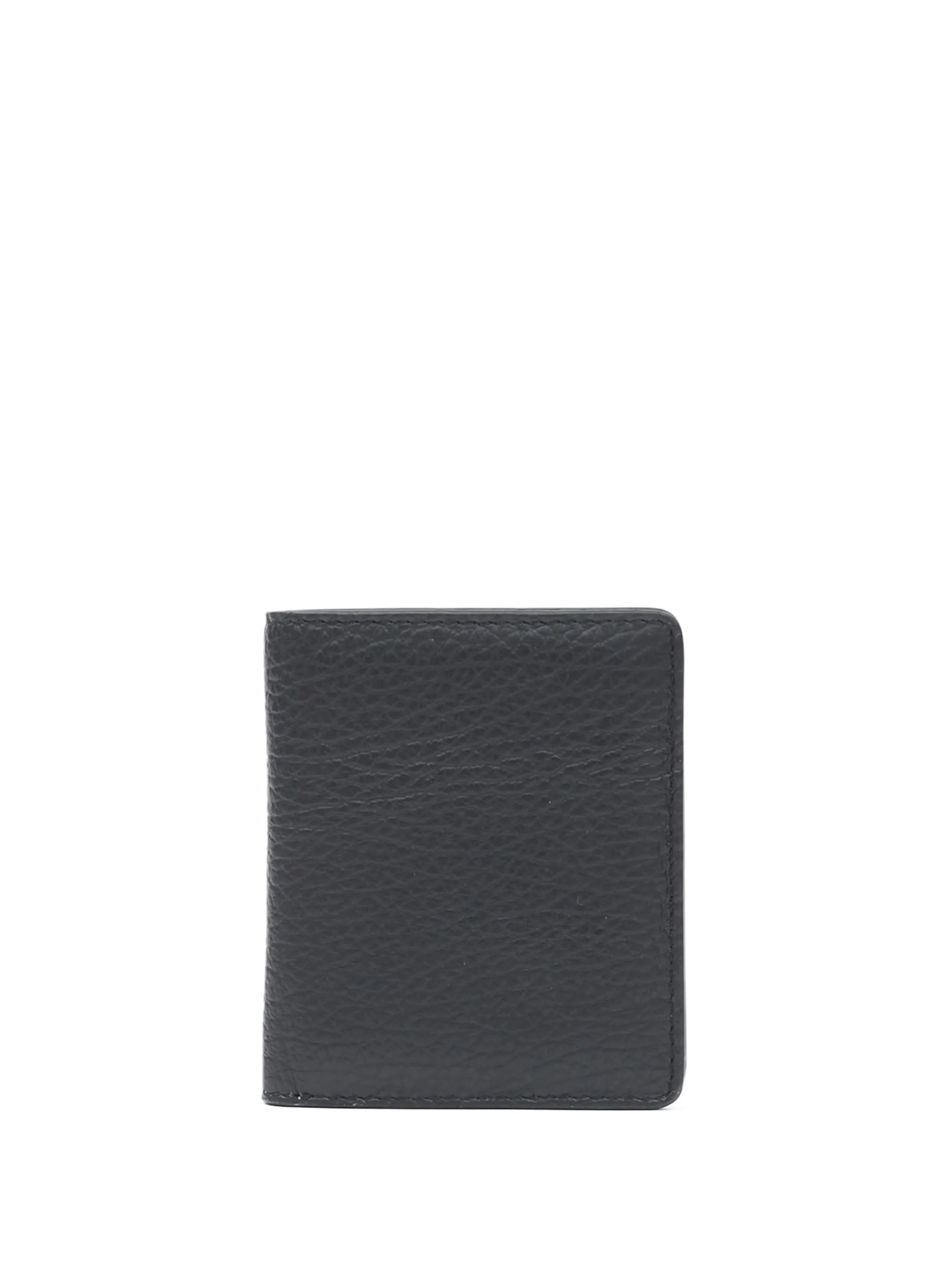 four-stitch leather bi-fold wallet