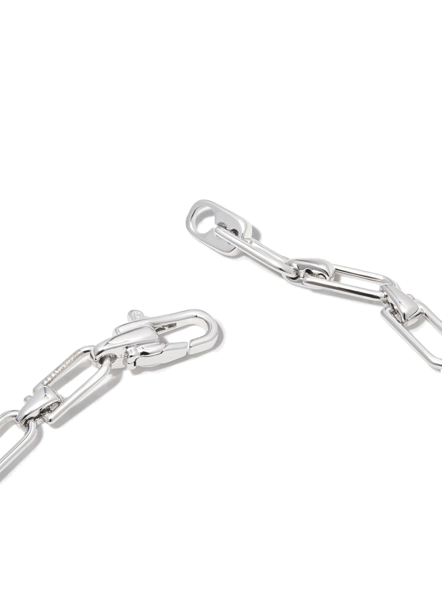silver chain-link bracelet