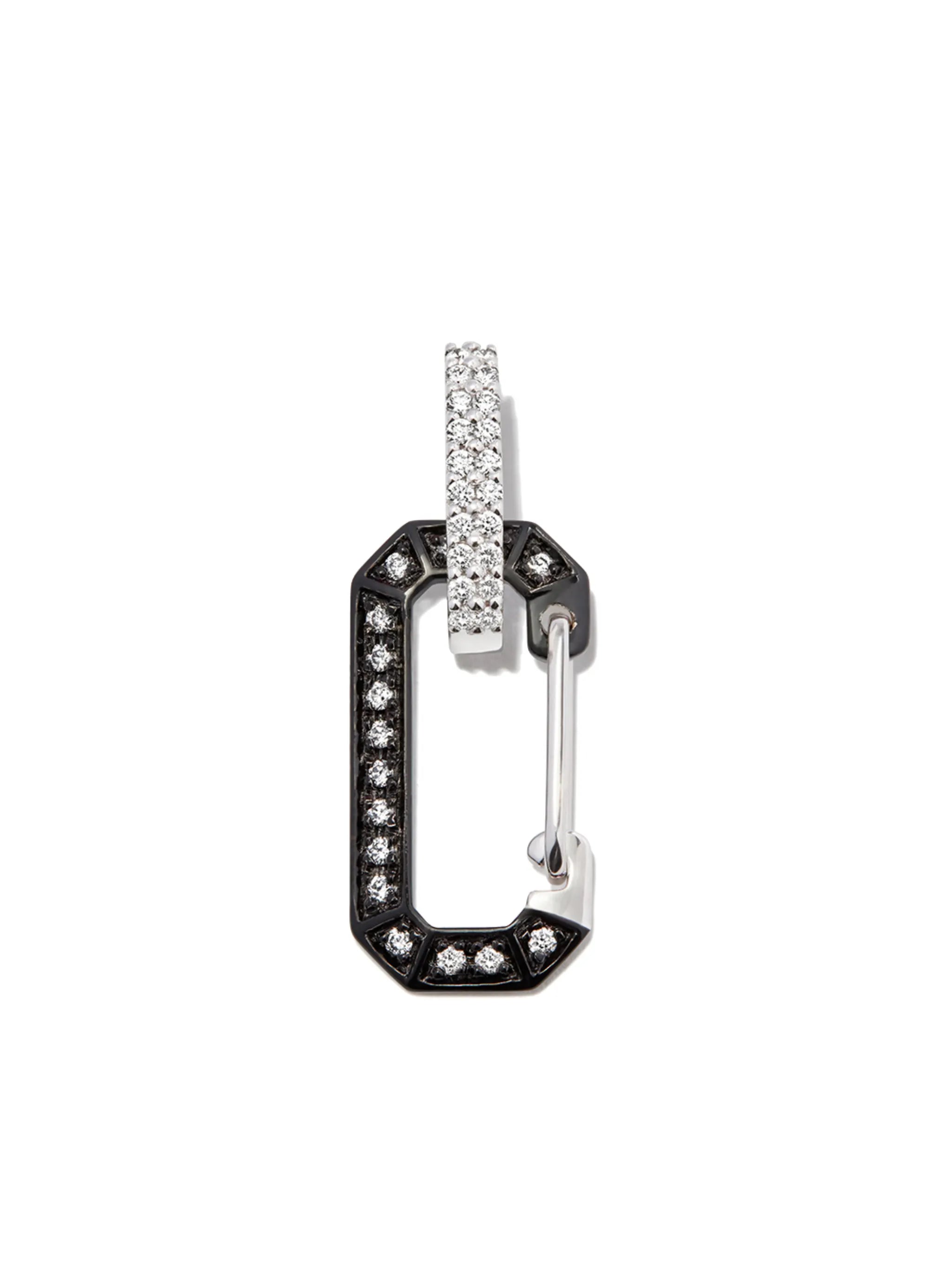 18kt black gold Chiara diamond earring