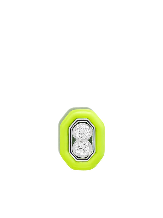 18kt white gold Roma diamond stud earring
