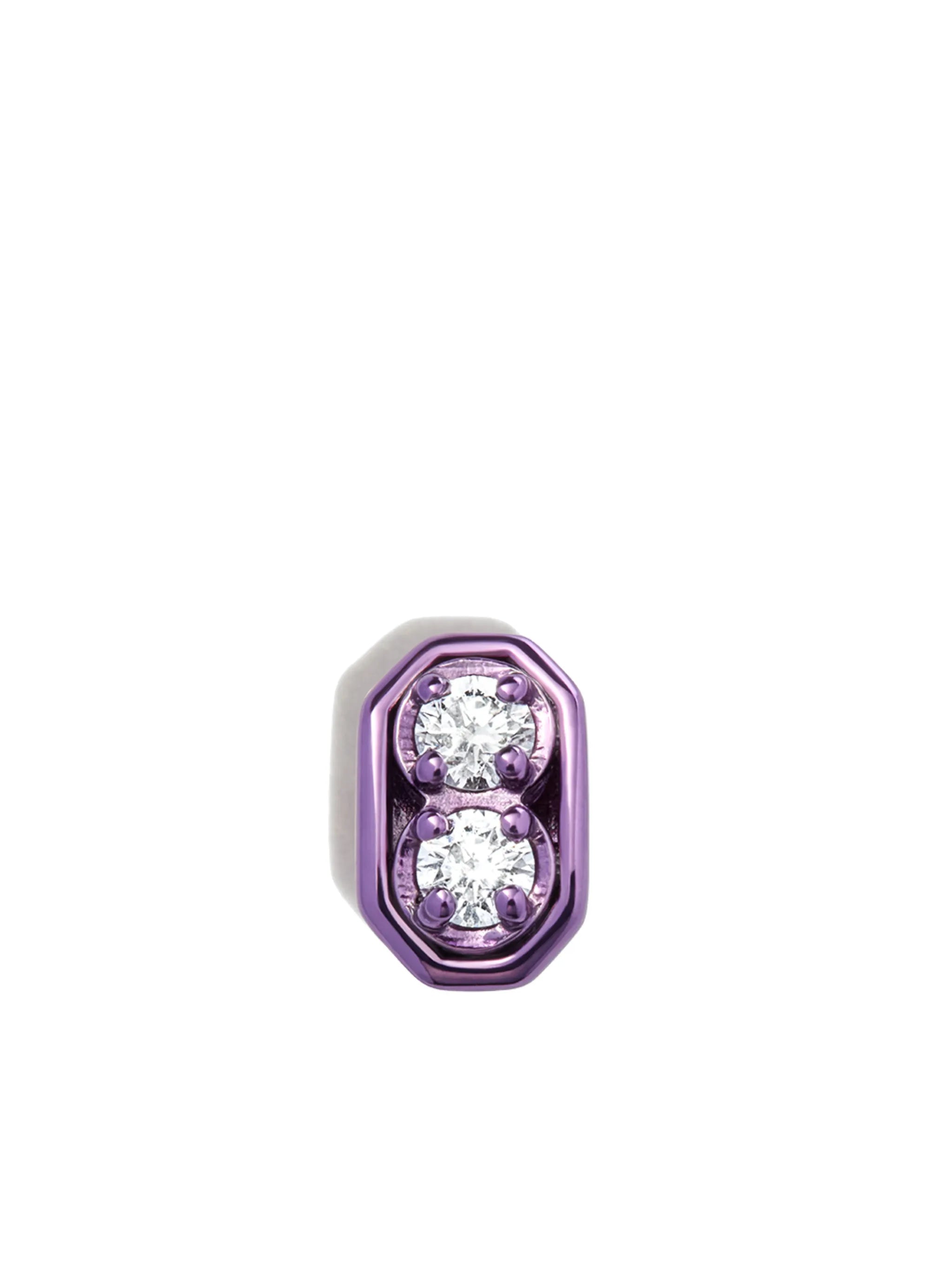 18kt white gold Roma diamond earring