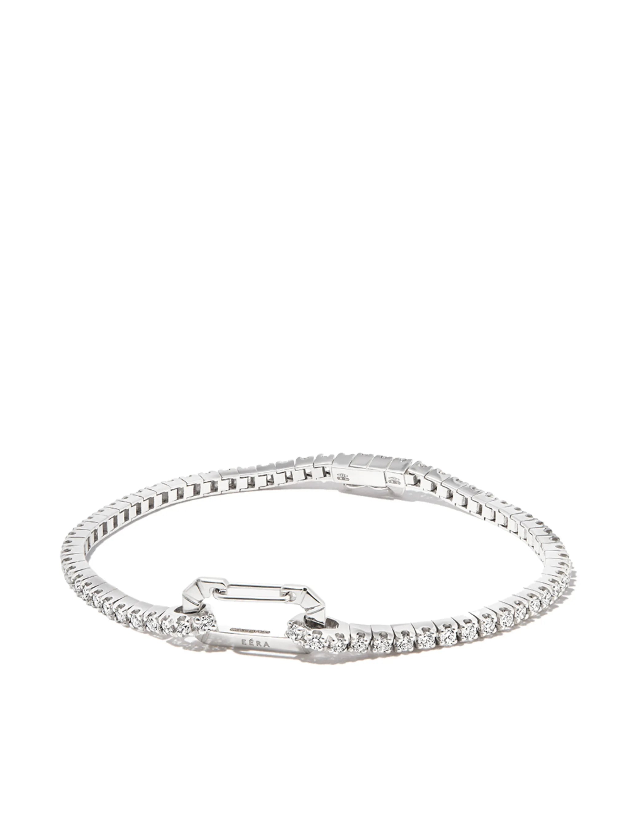 18kt white gold Paris diamond tennis bracelet