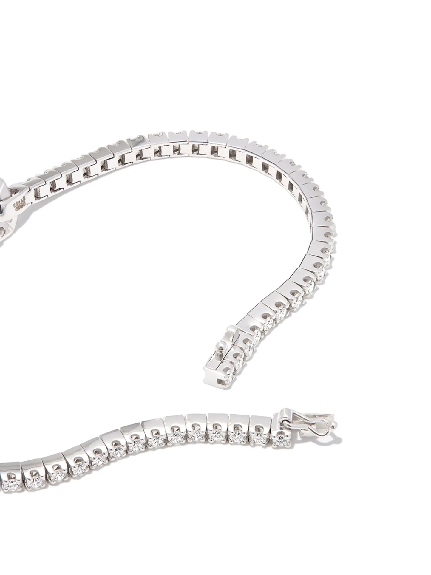 18kt white gold Paris diamond tennis bracelet