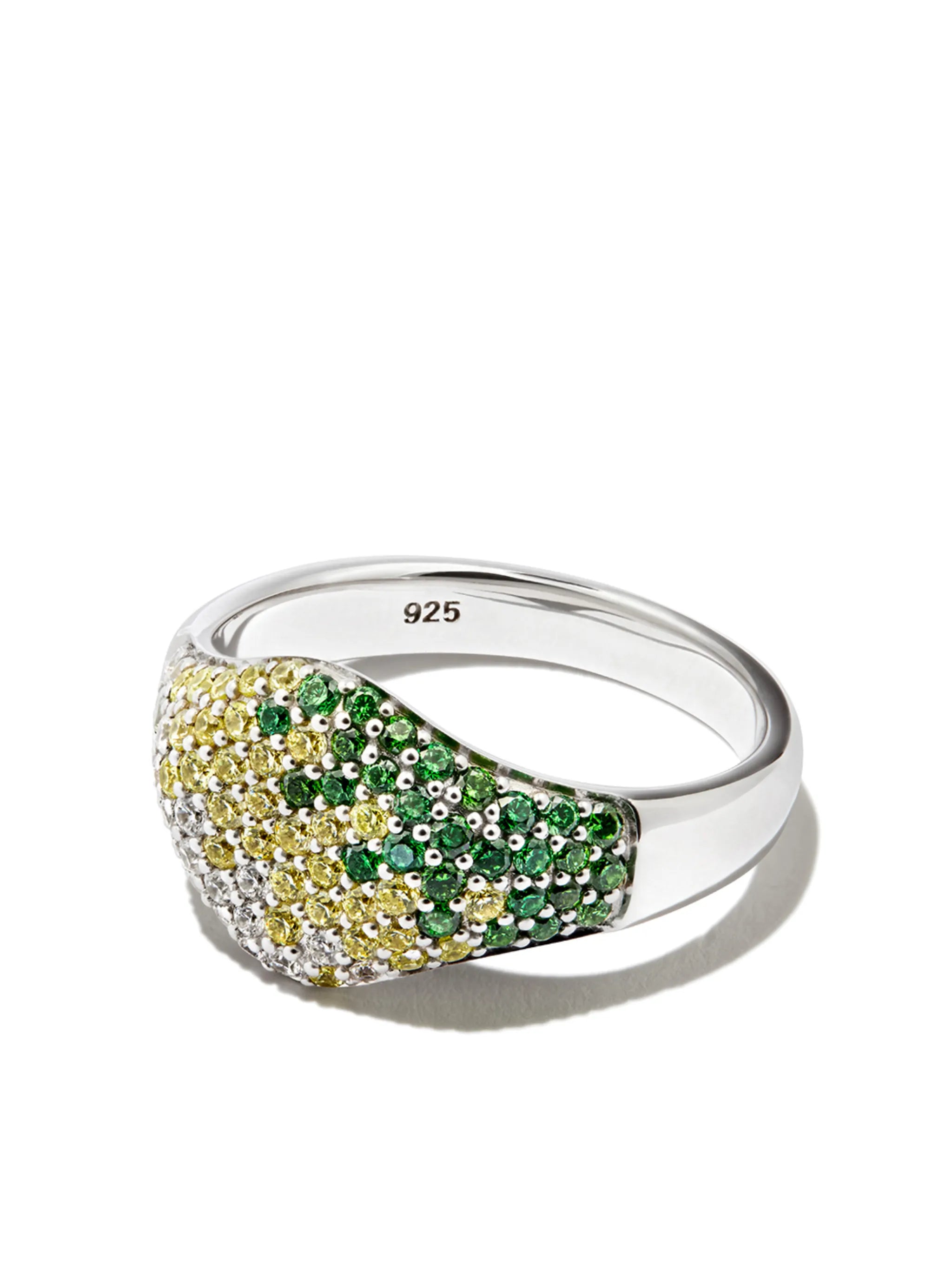 exclusive gradient crystal-embellished ring