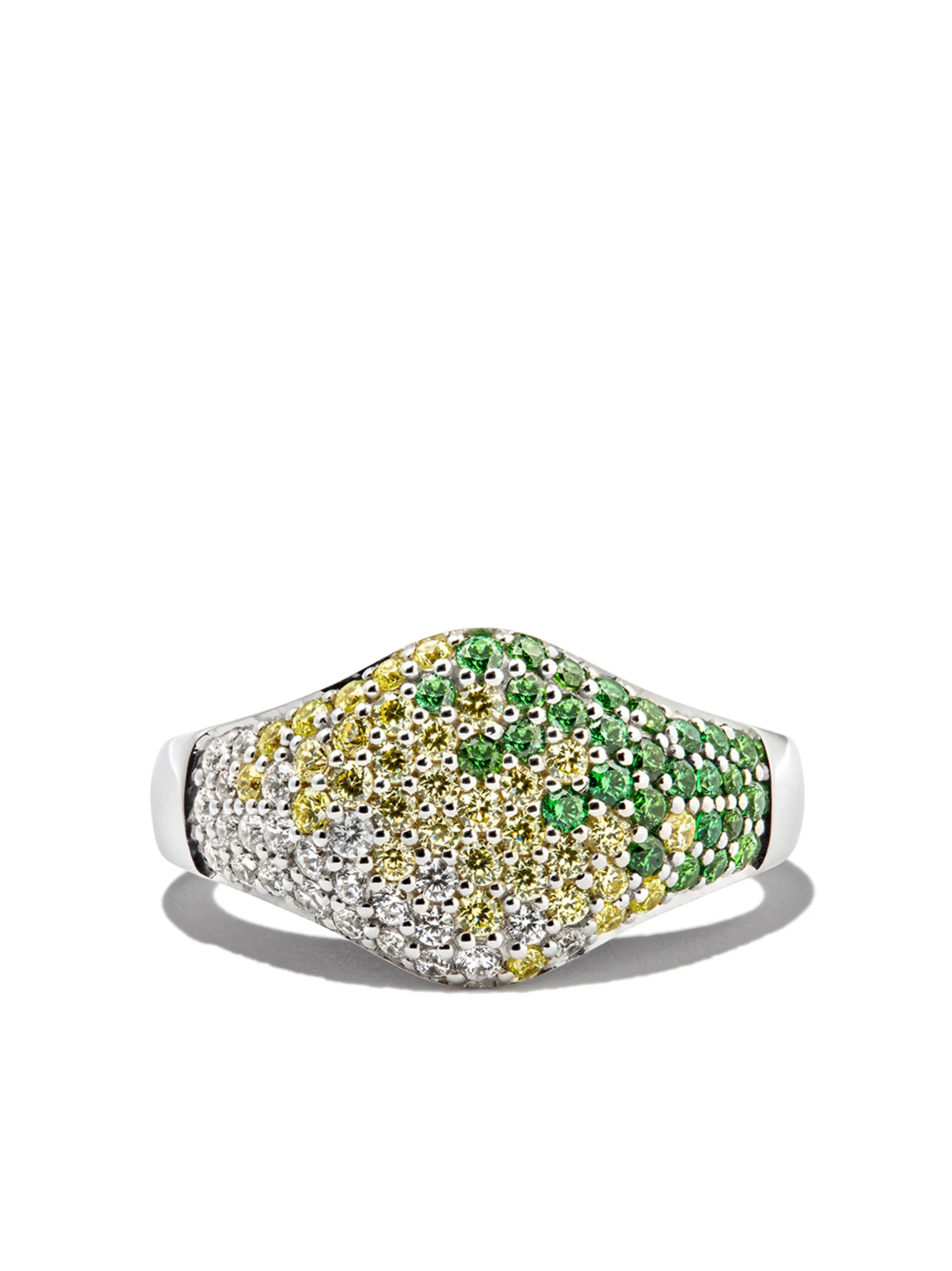 exclusive gradient crystal-embellished ring
