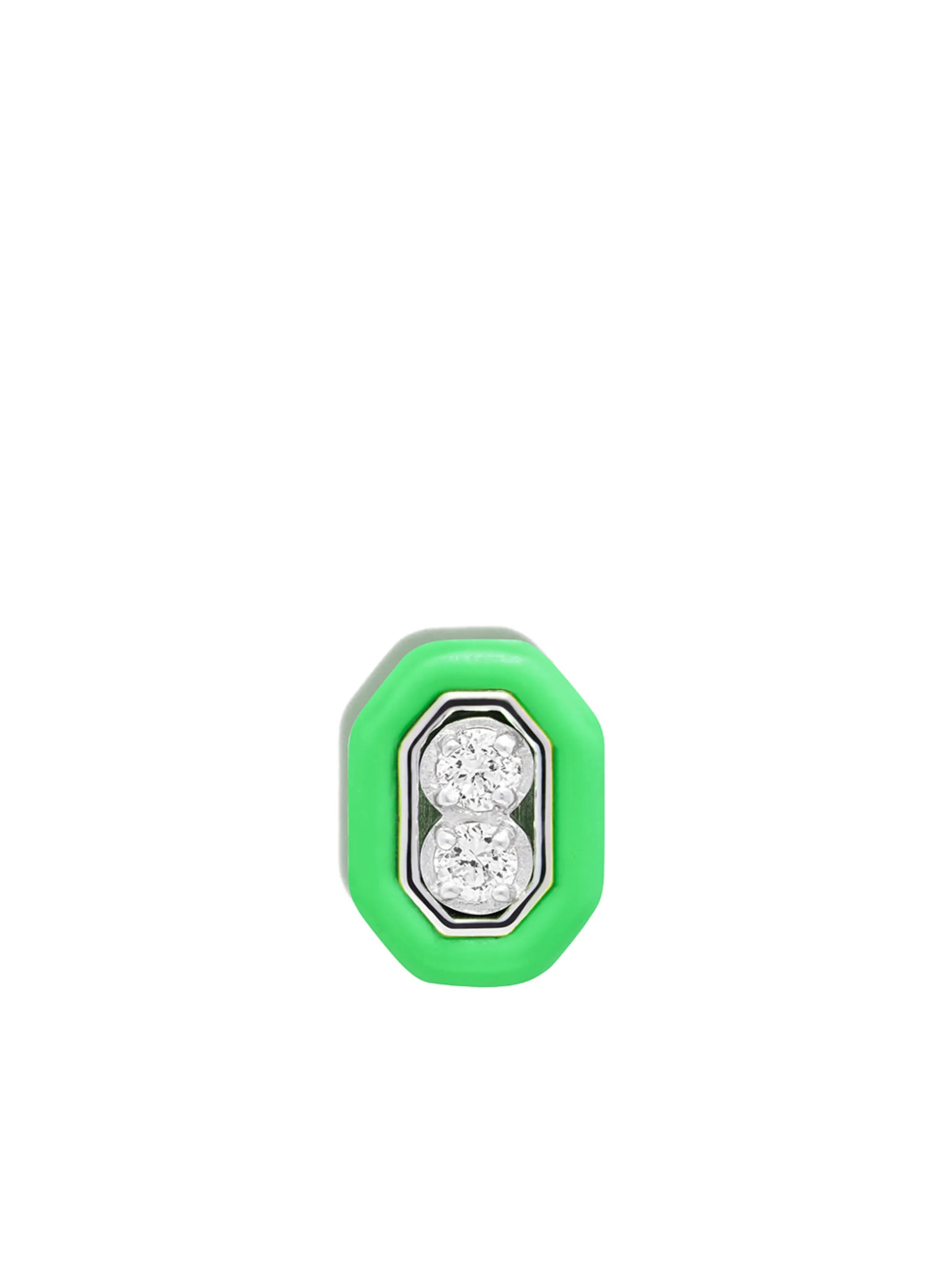 18kt white gold Roma diamond stud earring