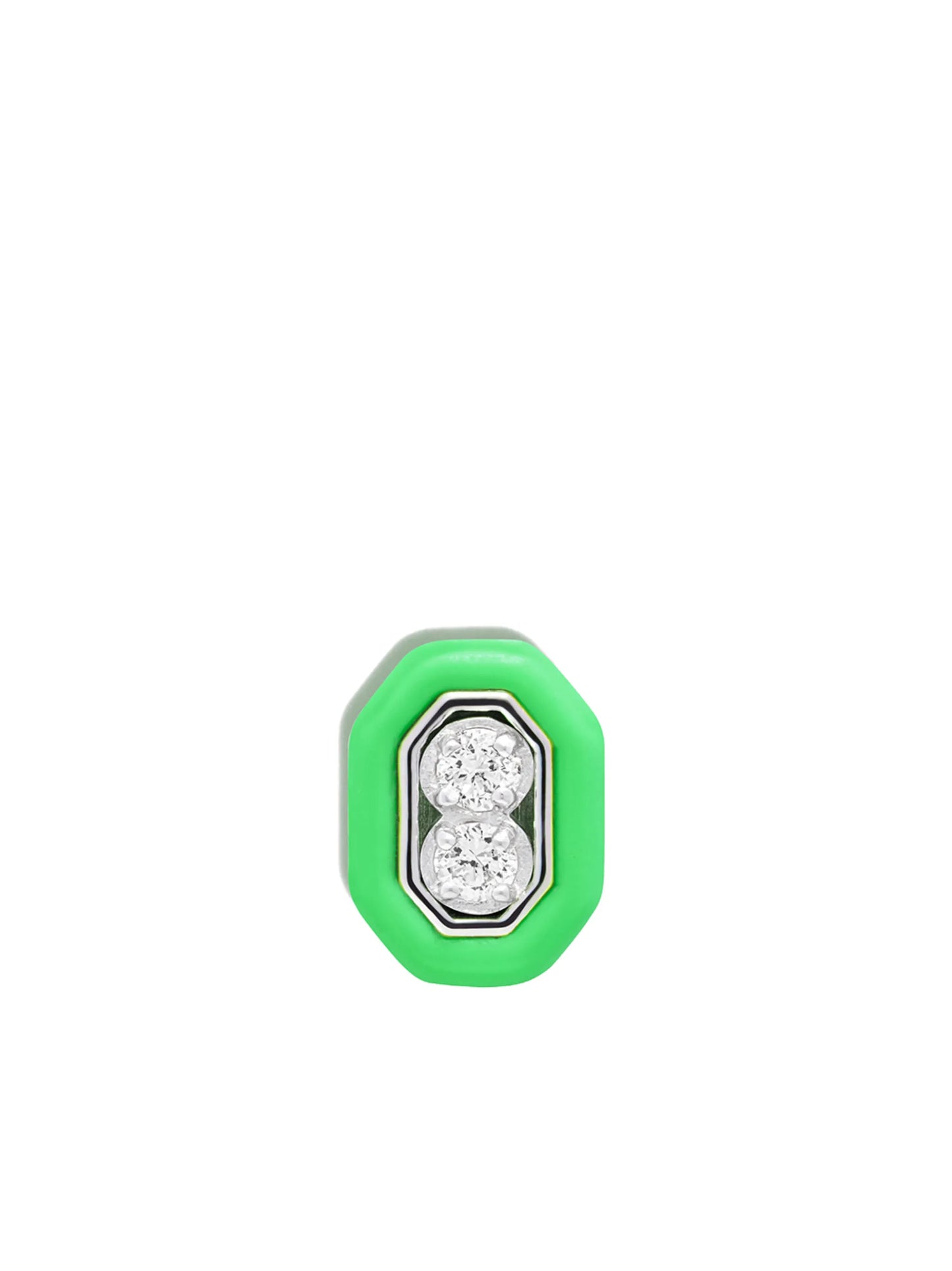 18kt white gold Roma diamond stud earring