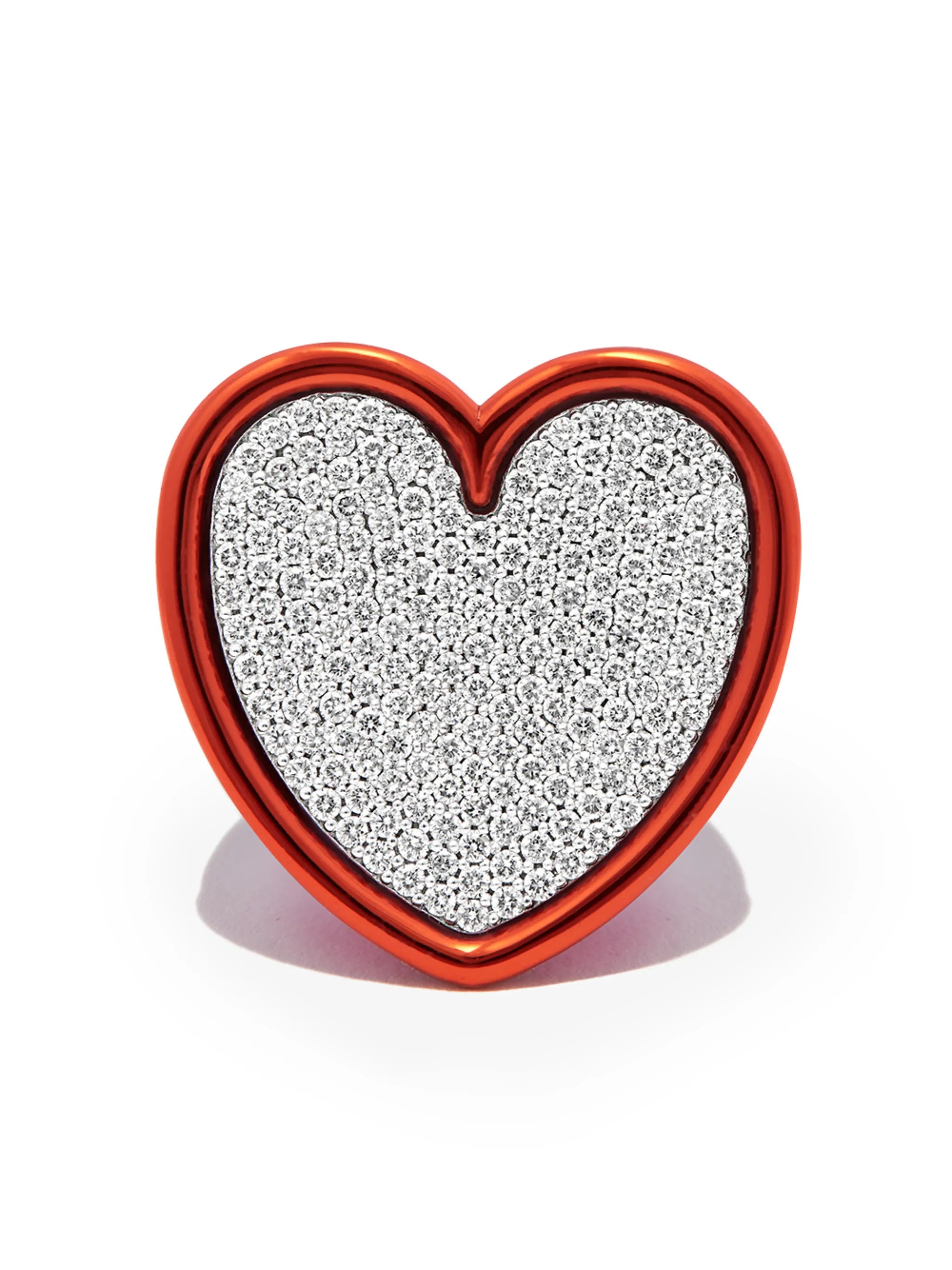 18kt rose gold Heart diamond ring
