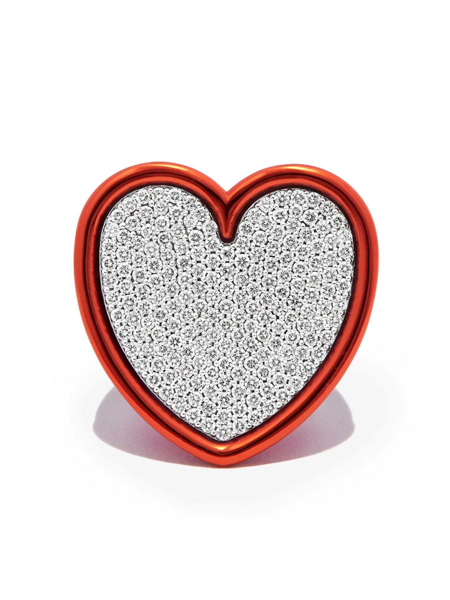 18kt rose gold Heart diamond ring