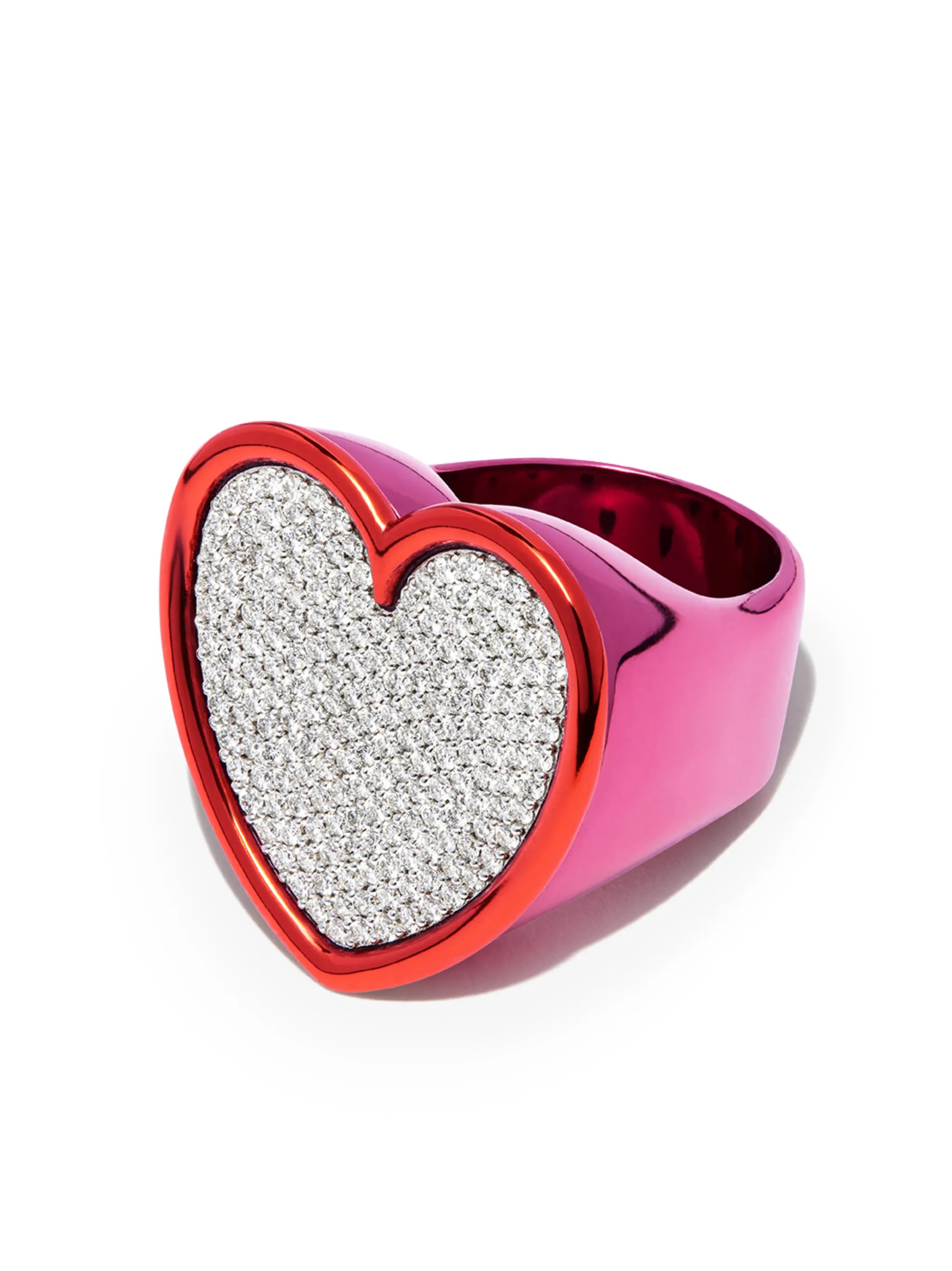 18kt rose gold Heart diamond ring