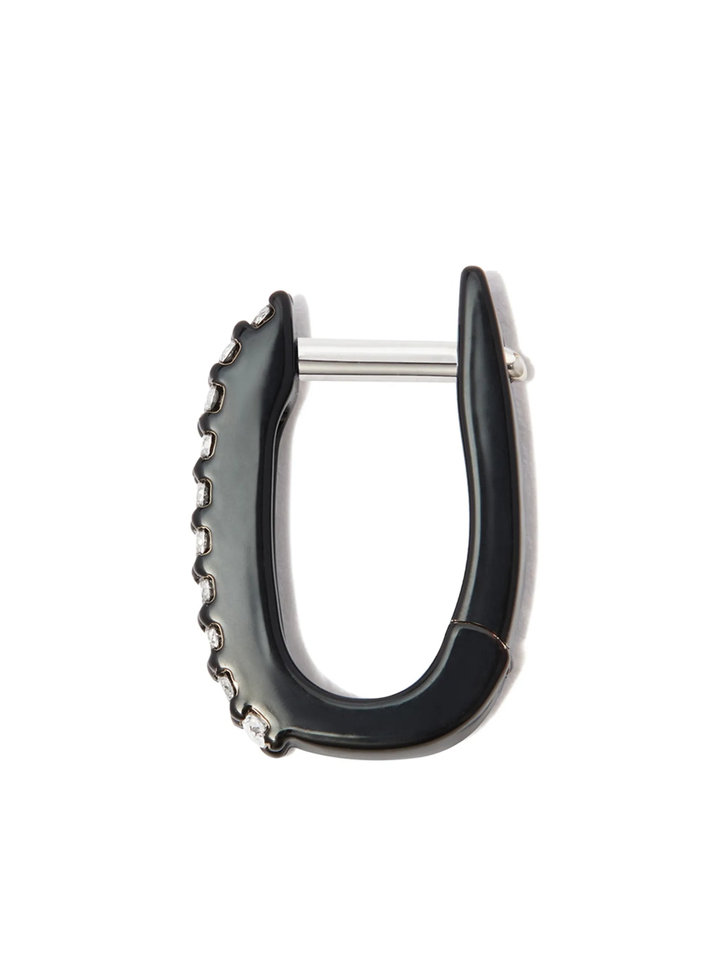 18kt black gold Basice diamond earring