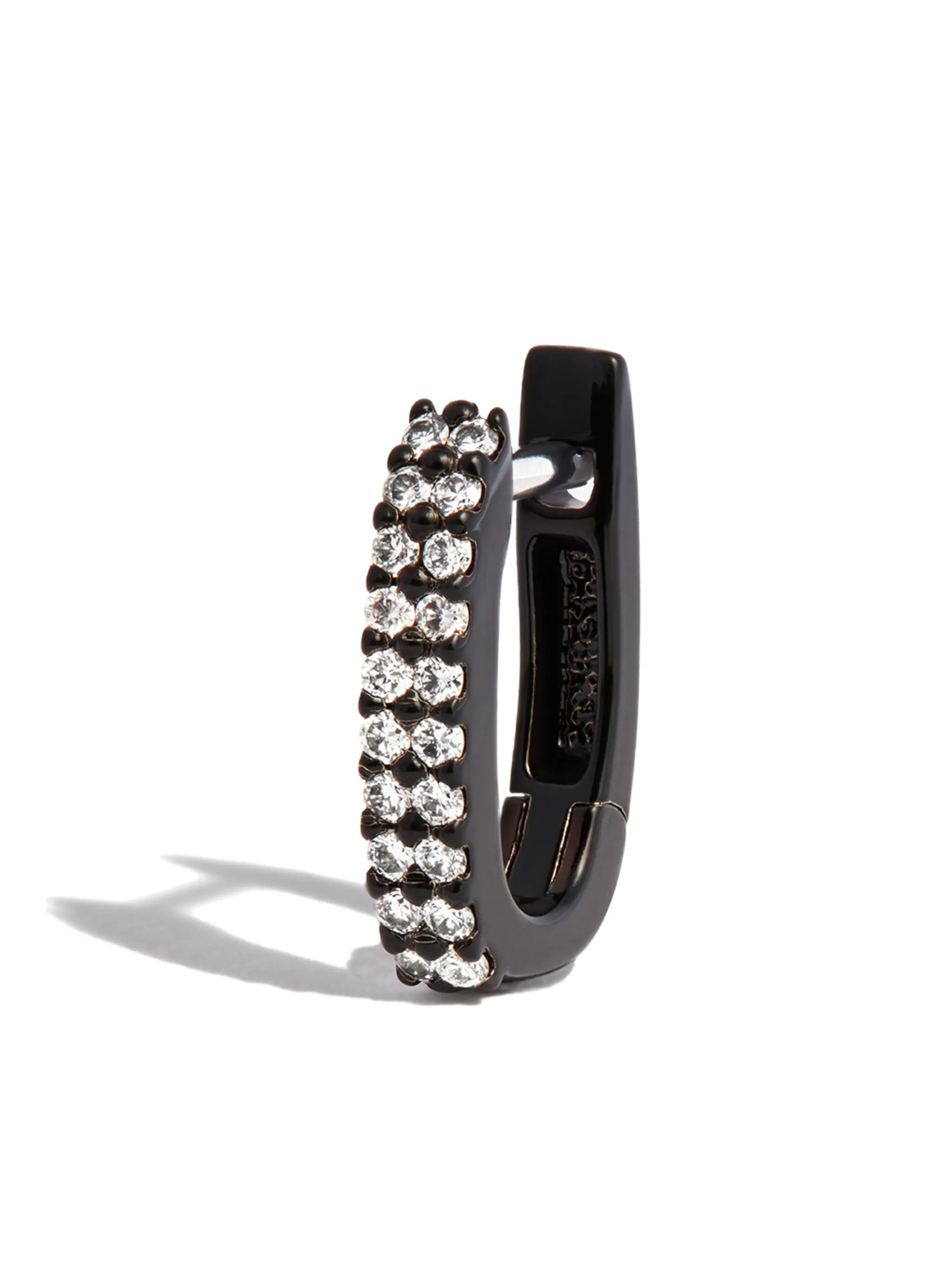 18kt black gold Basice diamond earring