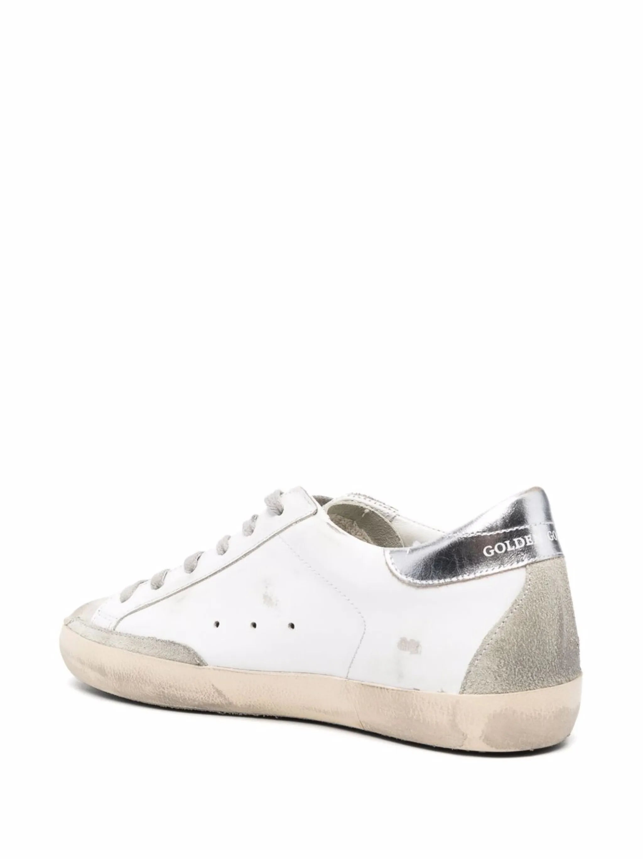 star-patch leather low-top sneakers