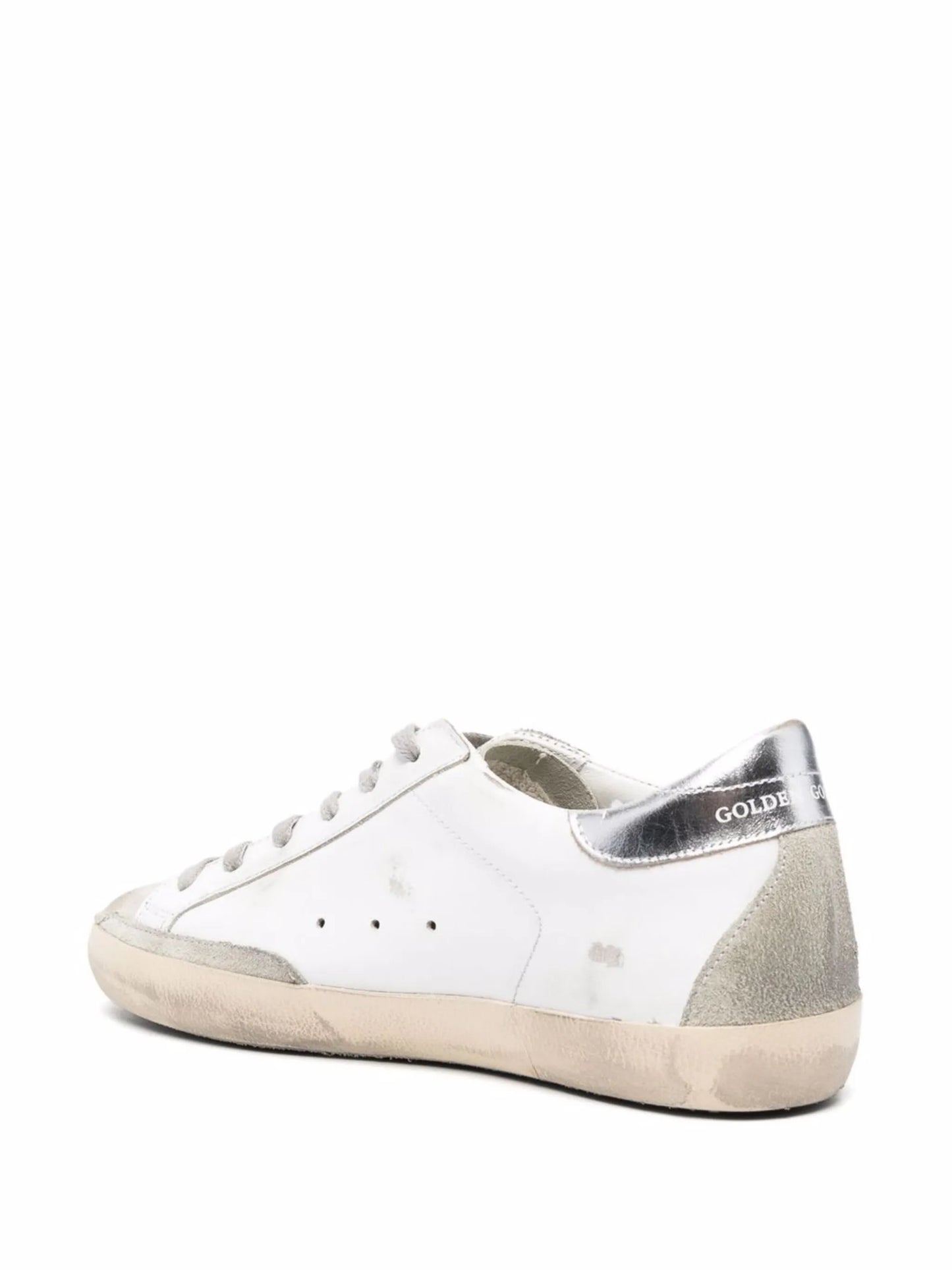 star-patch leather low-top sneakers