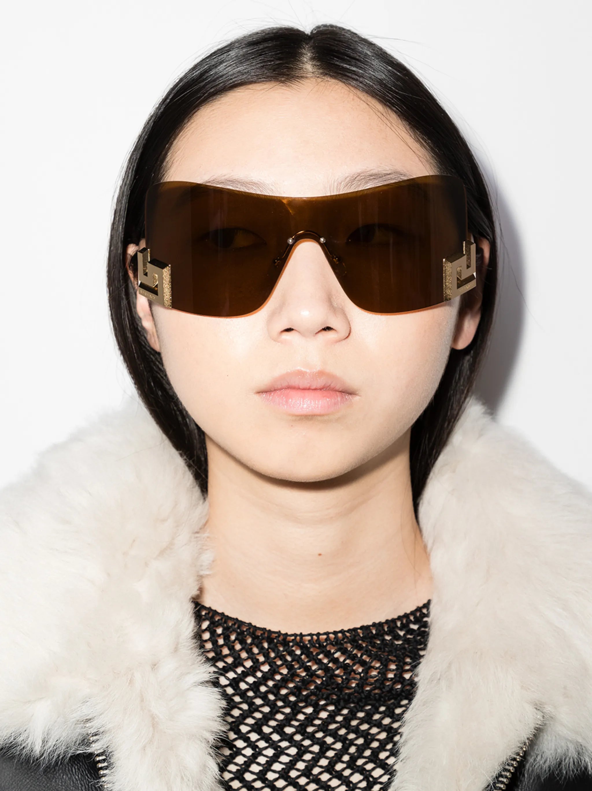 Greca detail oversized sunglasses