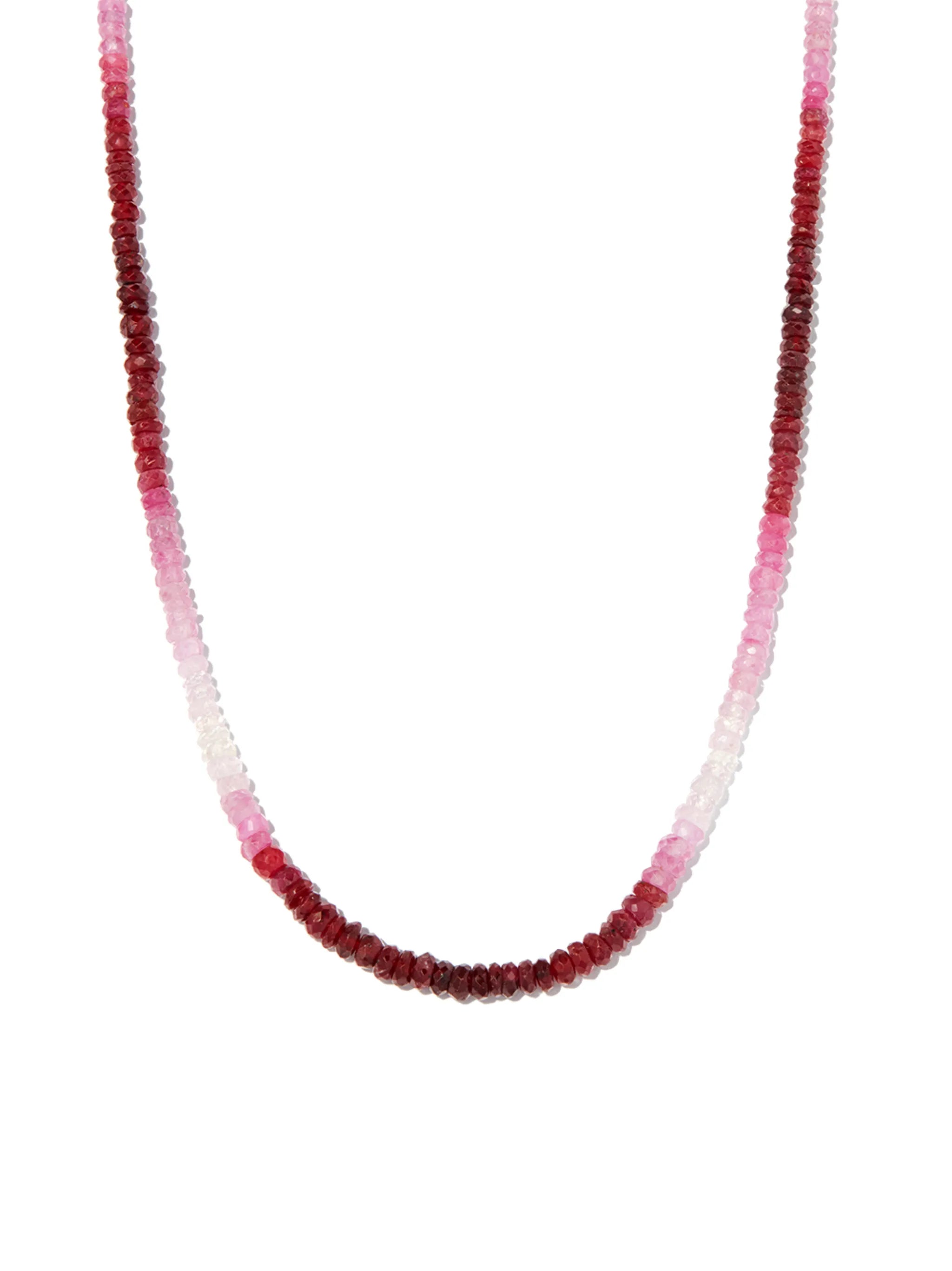 14kt yellow gold Rocky ruby necklace