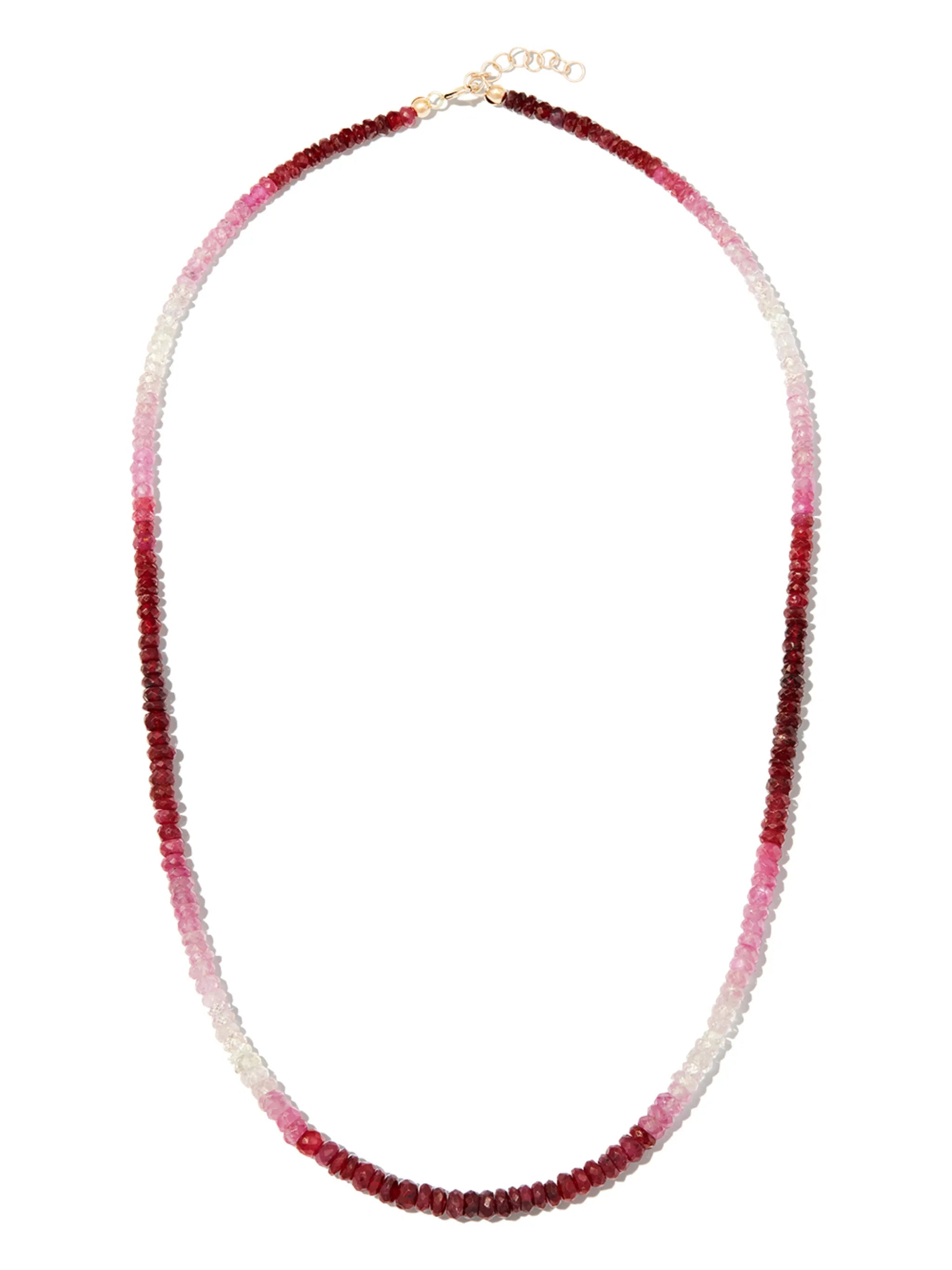 14kt yellow gold Rocky ruby necklace