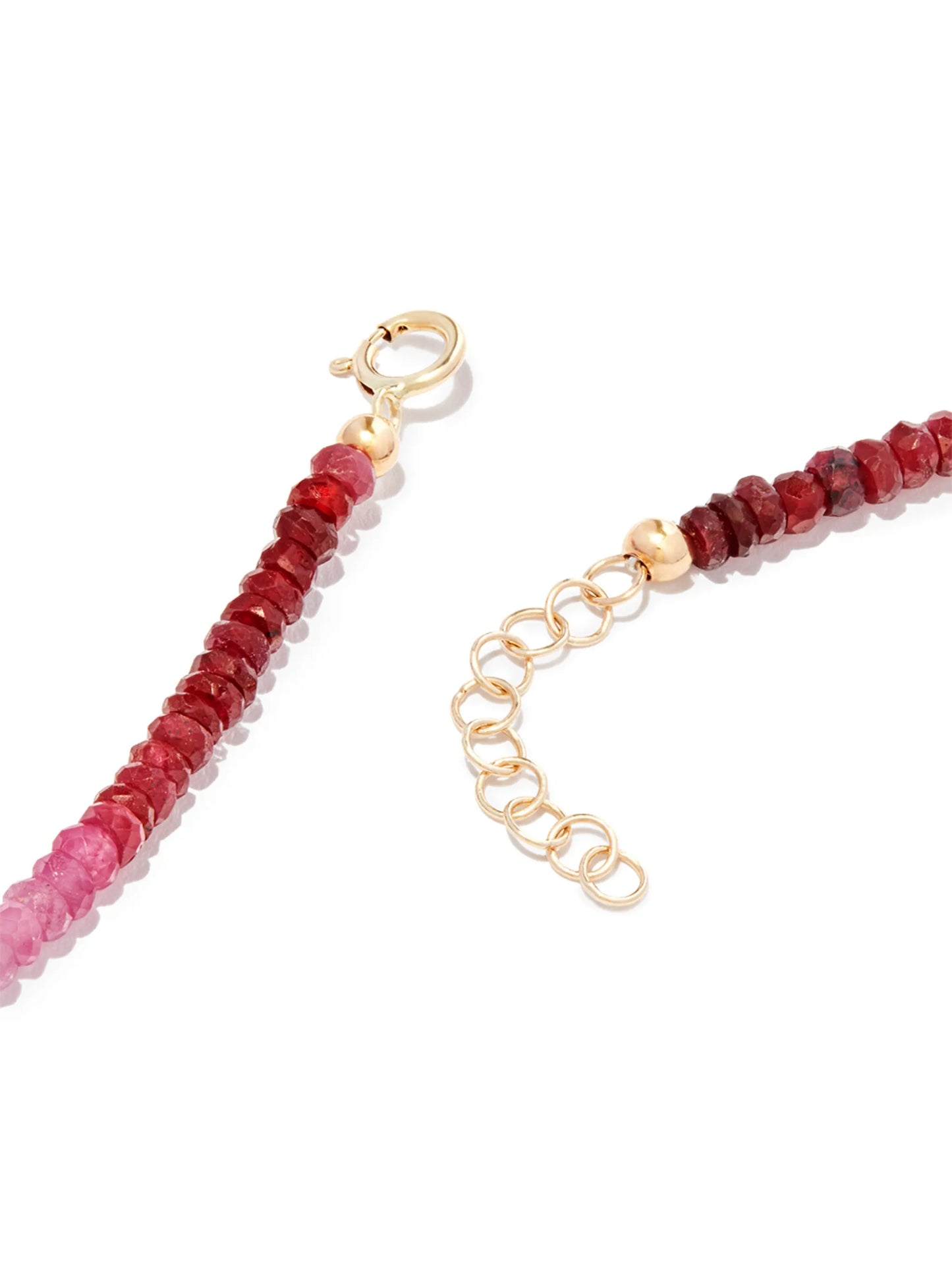 14kt yellow gold Rocky ruby necklace