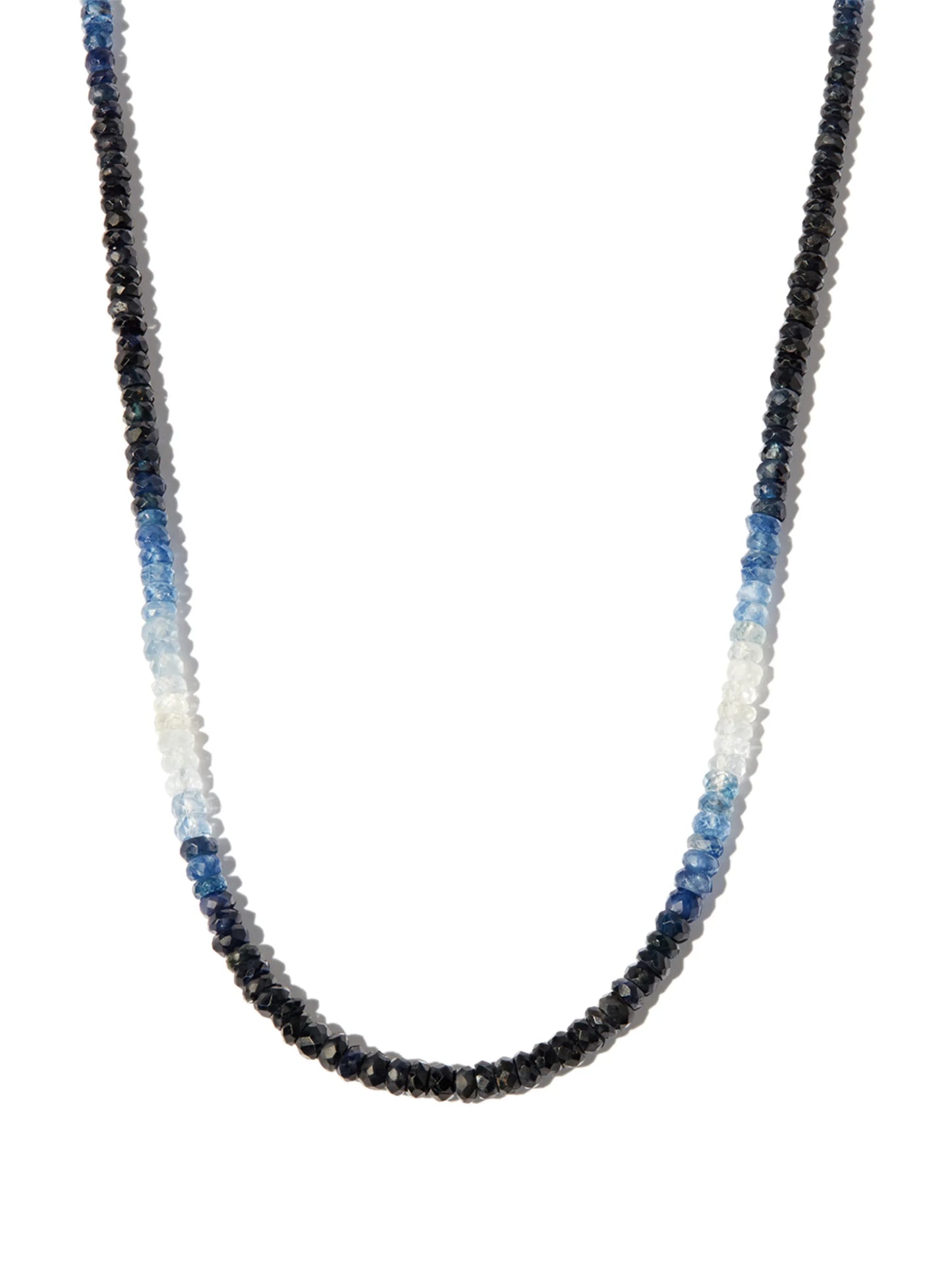 14kt yellow gold Rocky gradient sapphire necklace