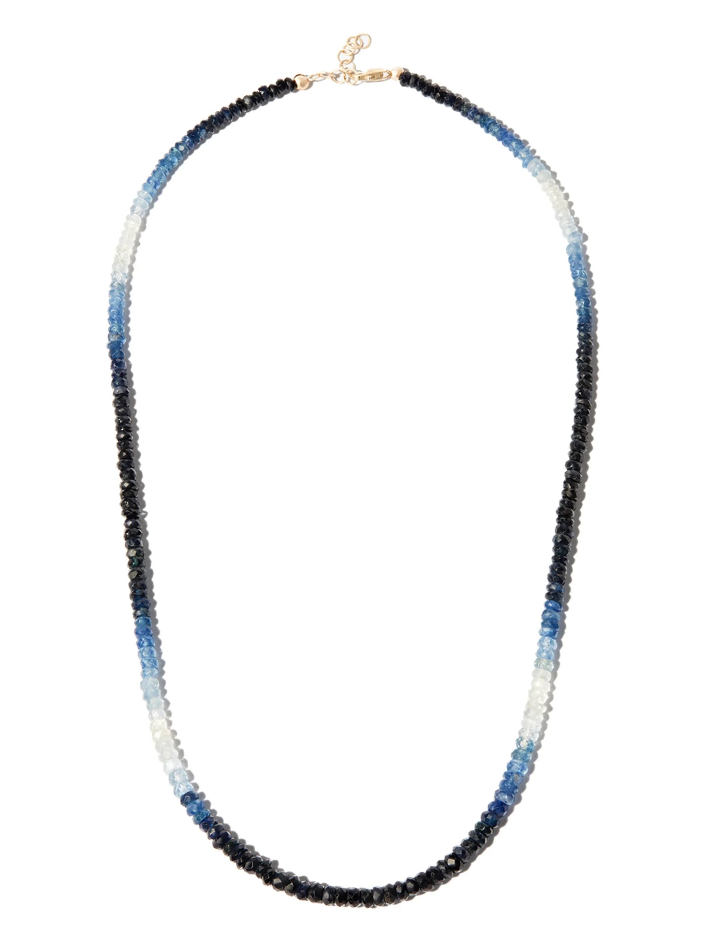 14kt yellow gold Rocky gradient sapphire necklace