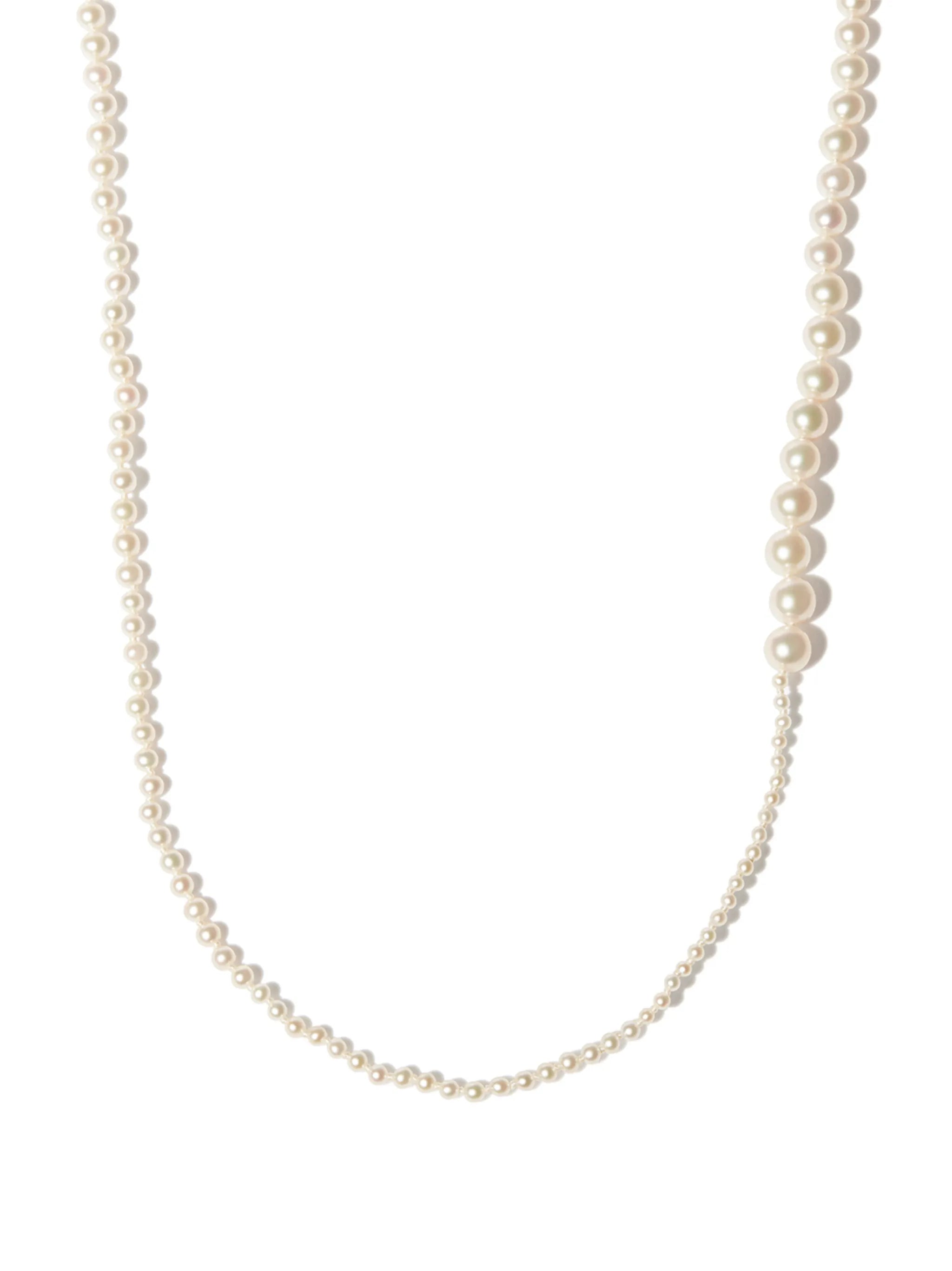 14kt yellow gold pearl necklace