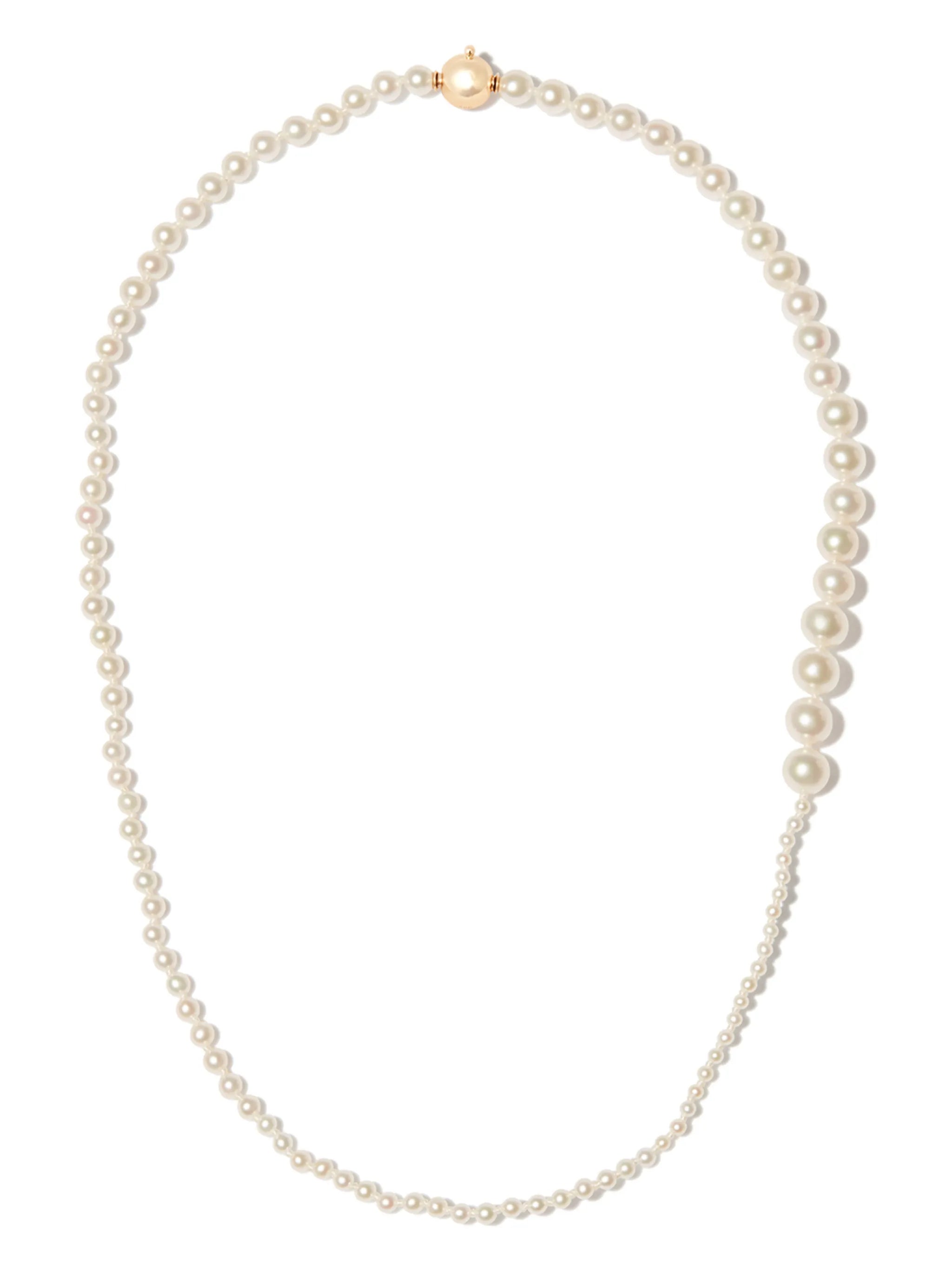 14kt yellow gold pearl necklace