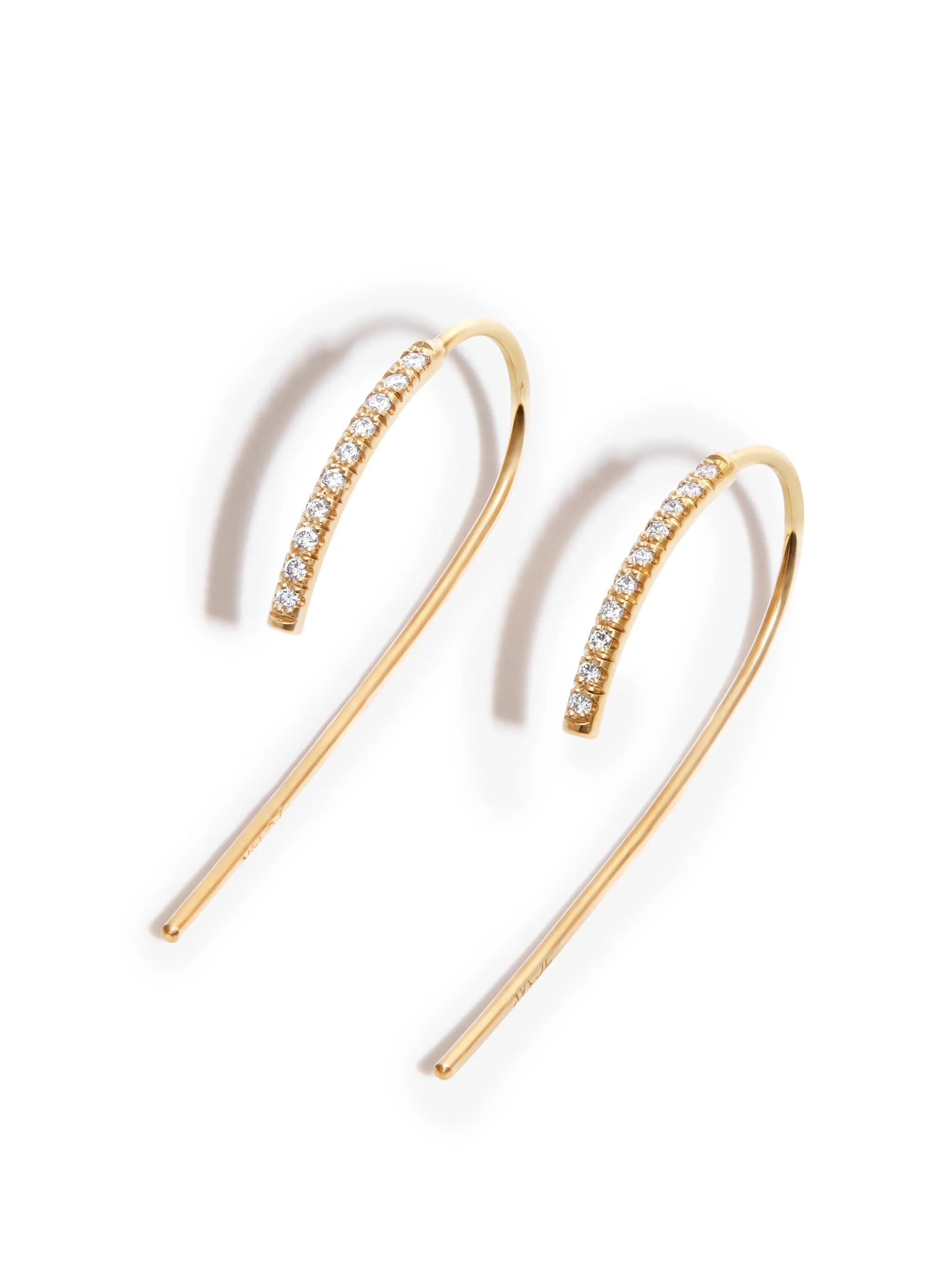 14kt yellow gold diamond earrings