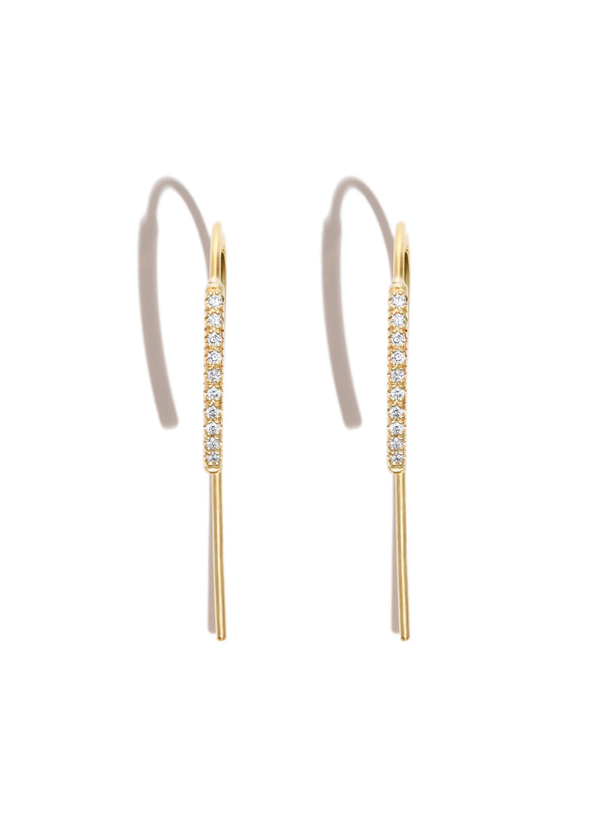 14kt yellow gold diamond earrings