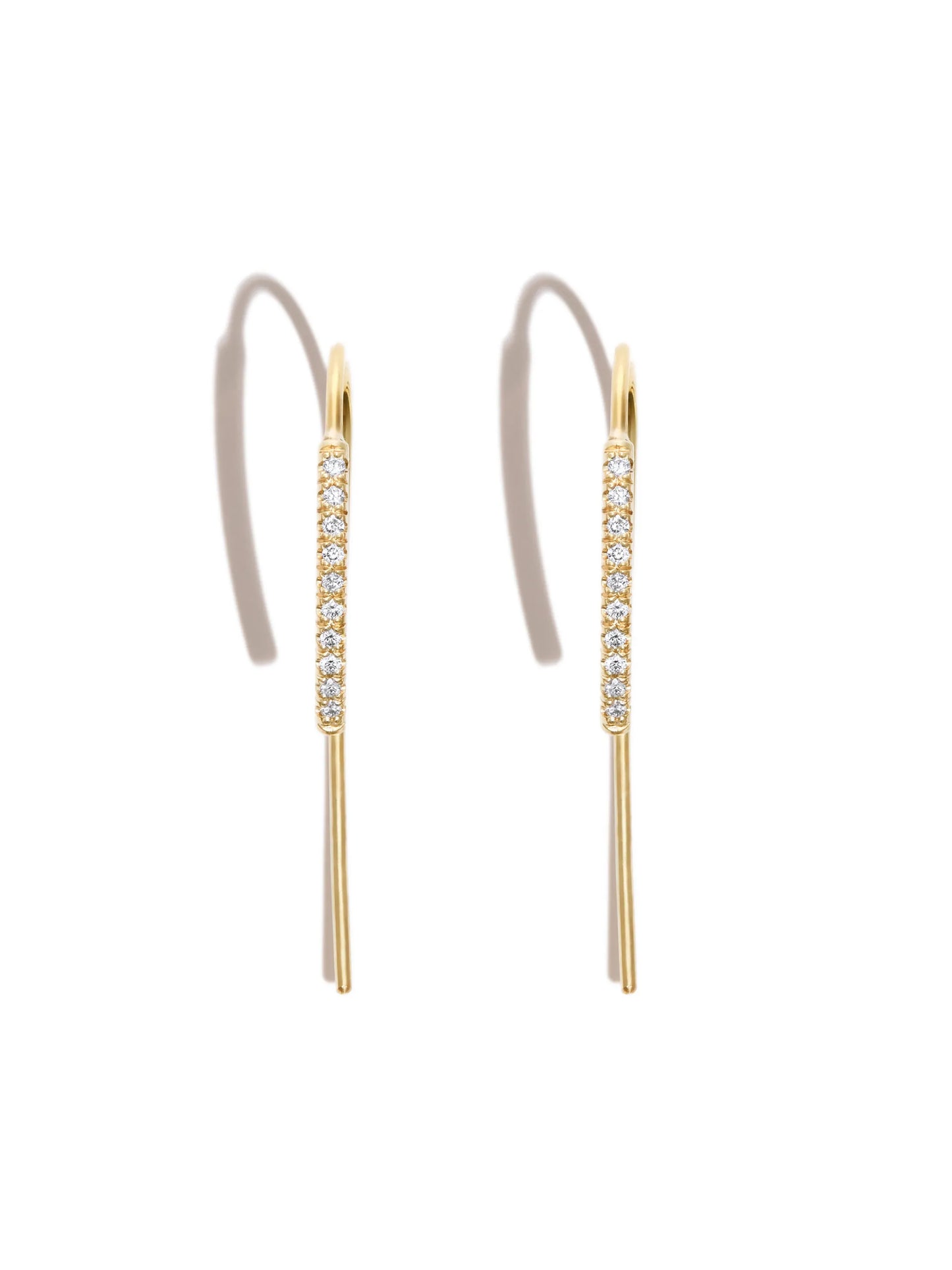 14kt yellow gold diamond earrings