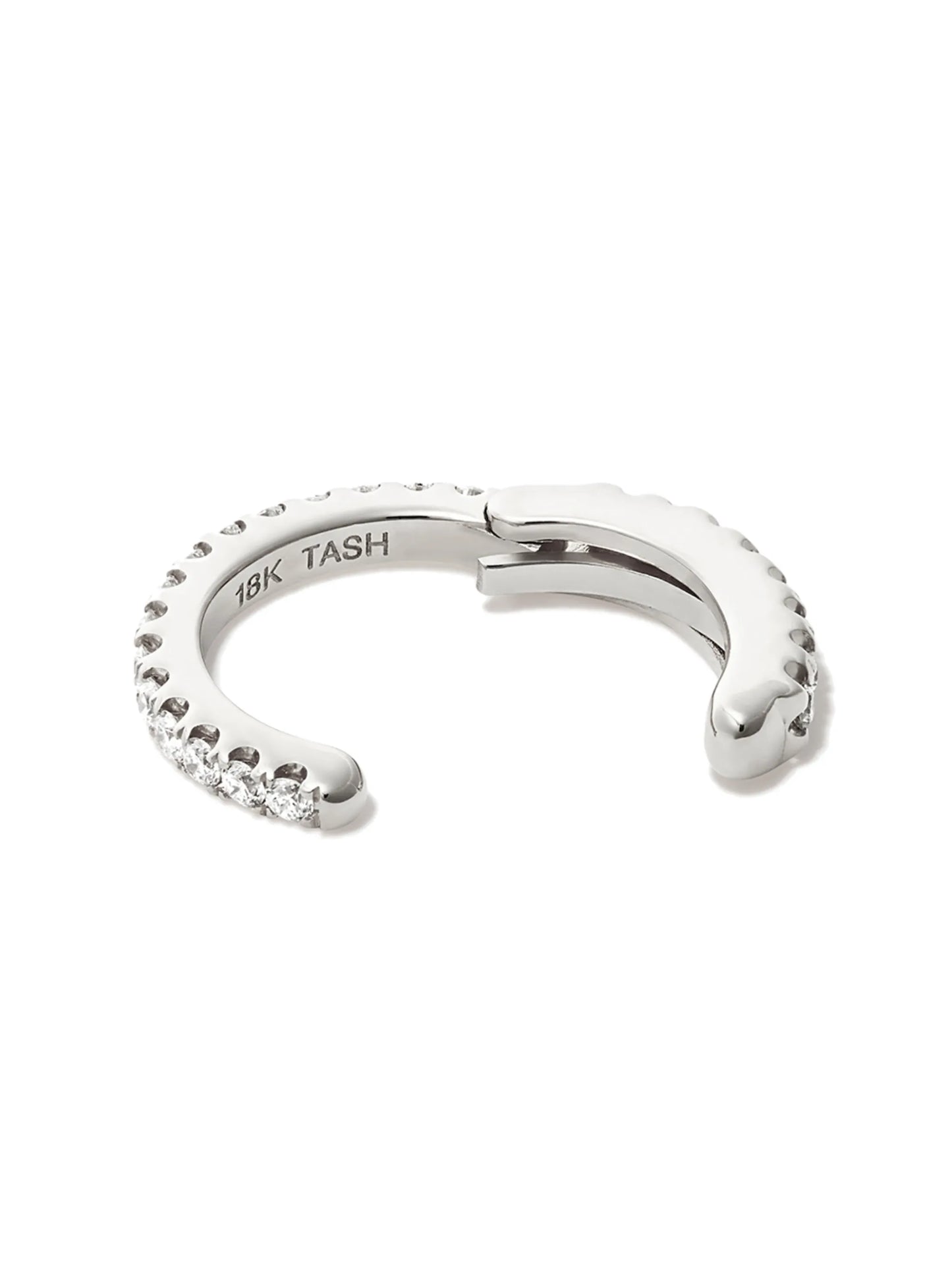 18kt white gold diamond hoop ear cuff