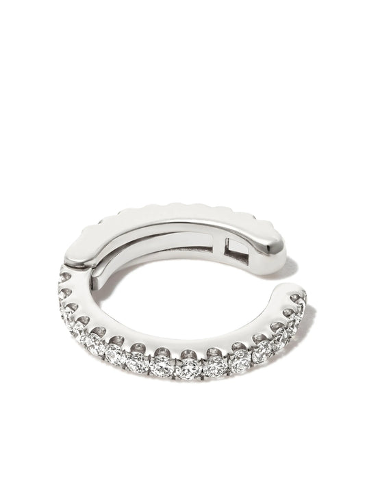 18kt white gold diamond hoop ear cuff