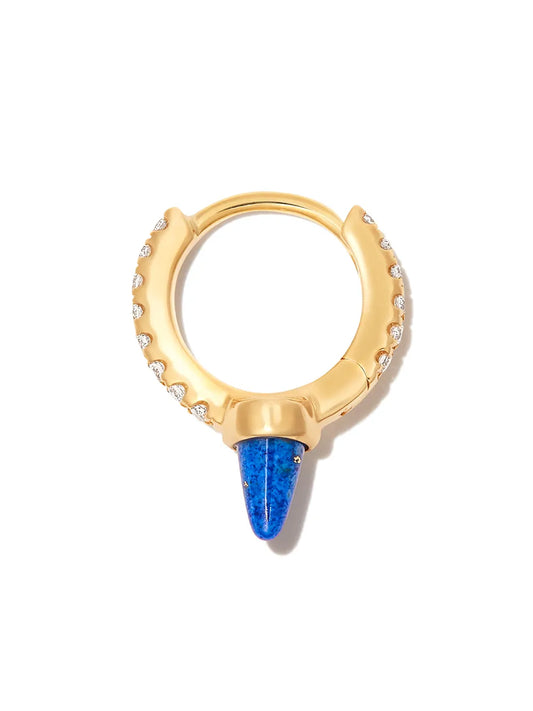 18kt yellow gold Spike lapis lazuli earring