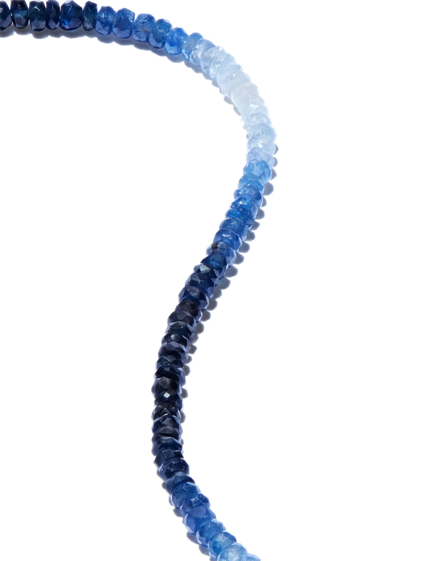 9kt yellow gold sapphire beaded bracelet