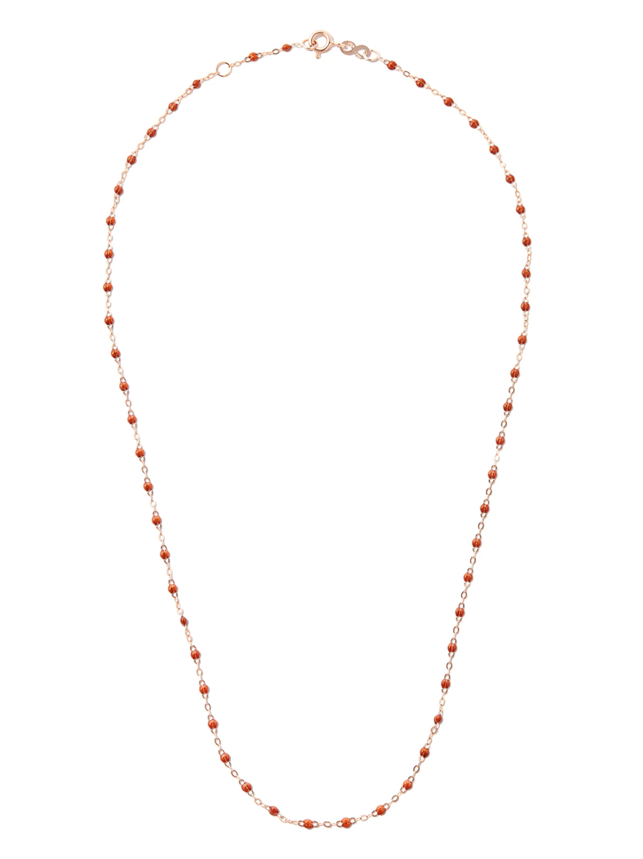 18kt rose gold Classic Gigi beaded necklace