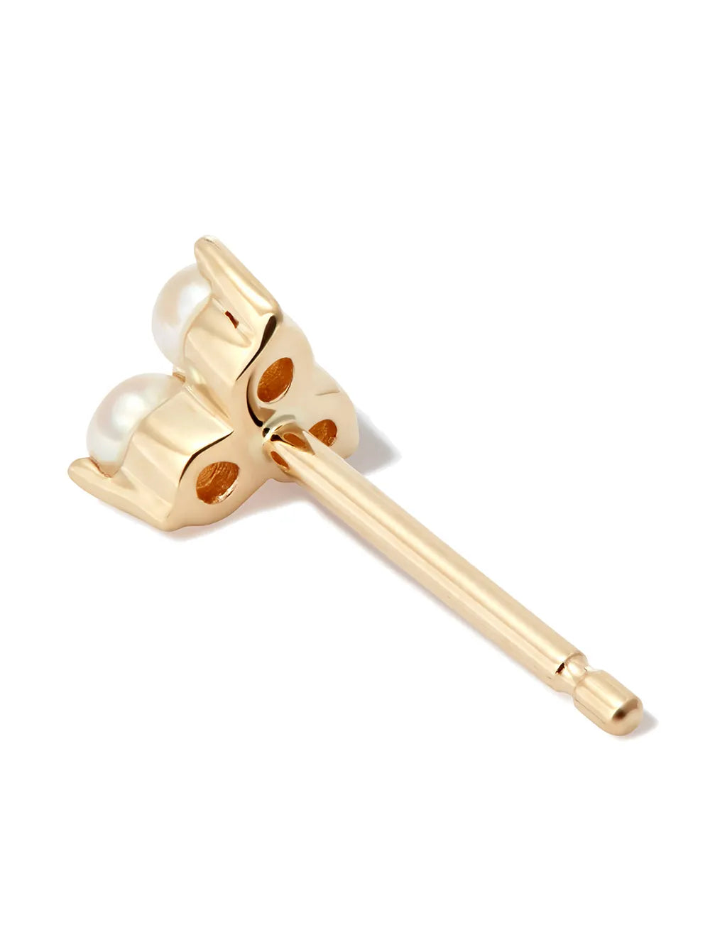 18kt yellow gold Trinity pearl-detail earring