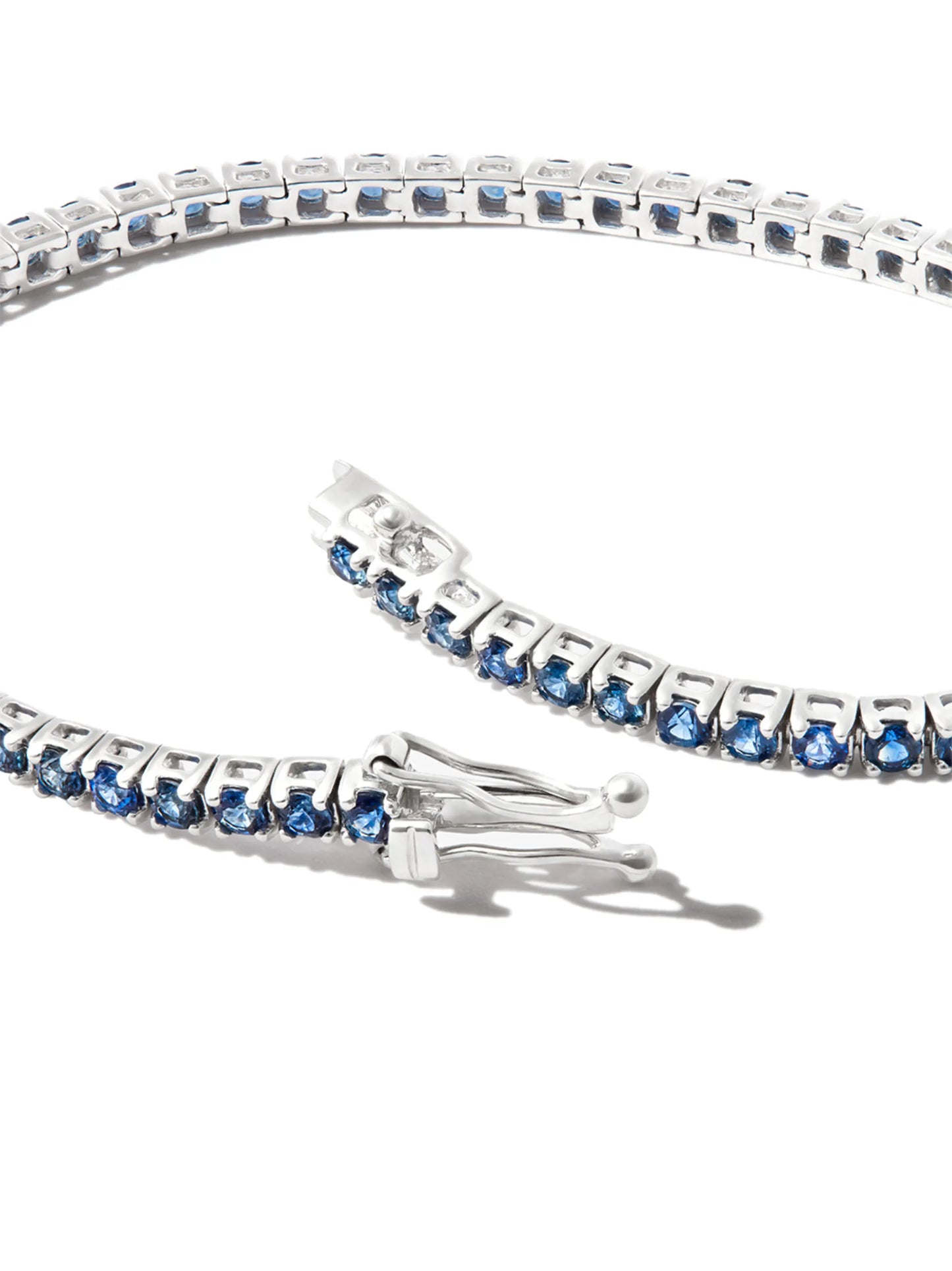 14kt white gold sapphire tennis bracelet
