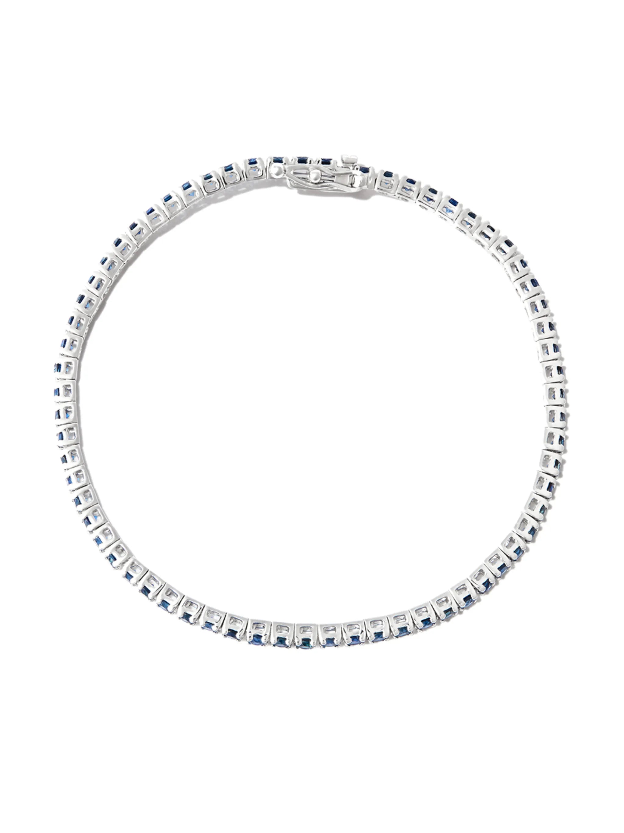 14kt white gold sapphire tennis bracelet