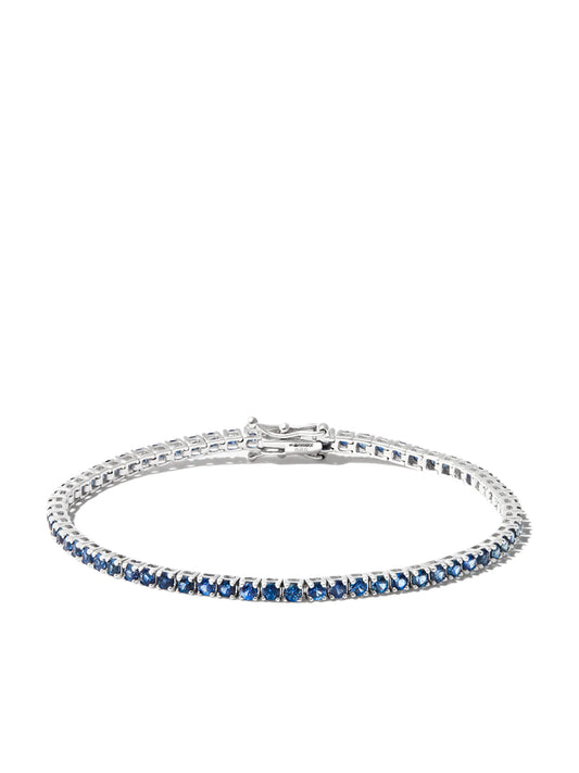 14kt white gold sapphire tennis bracelet