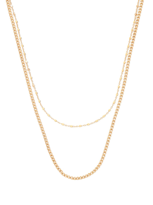 14kt yellow gold layered necklace