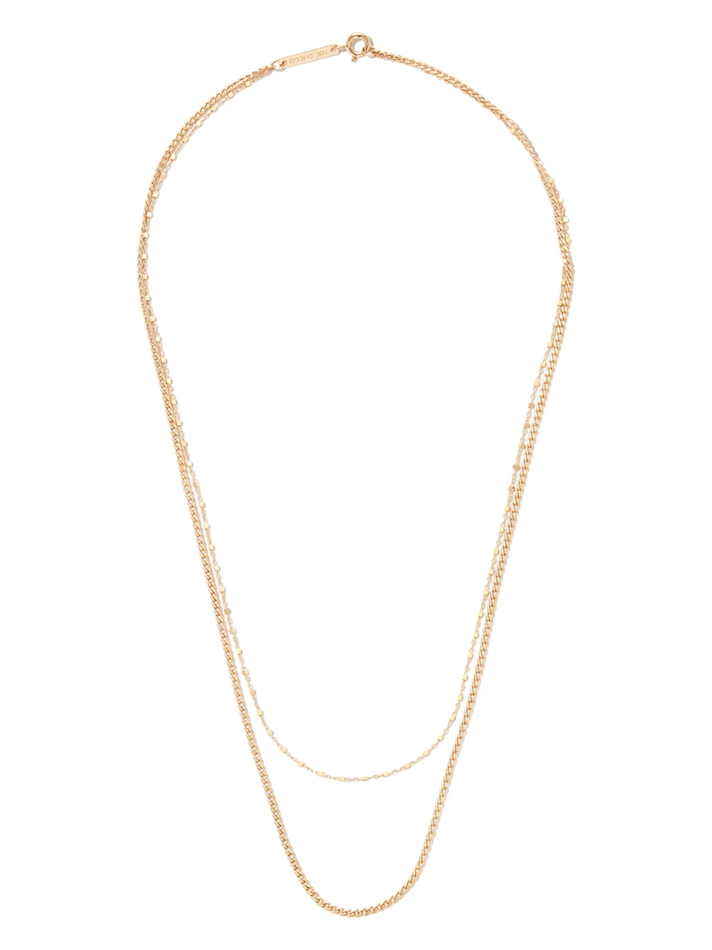 14kt yellow gold layered necklace