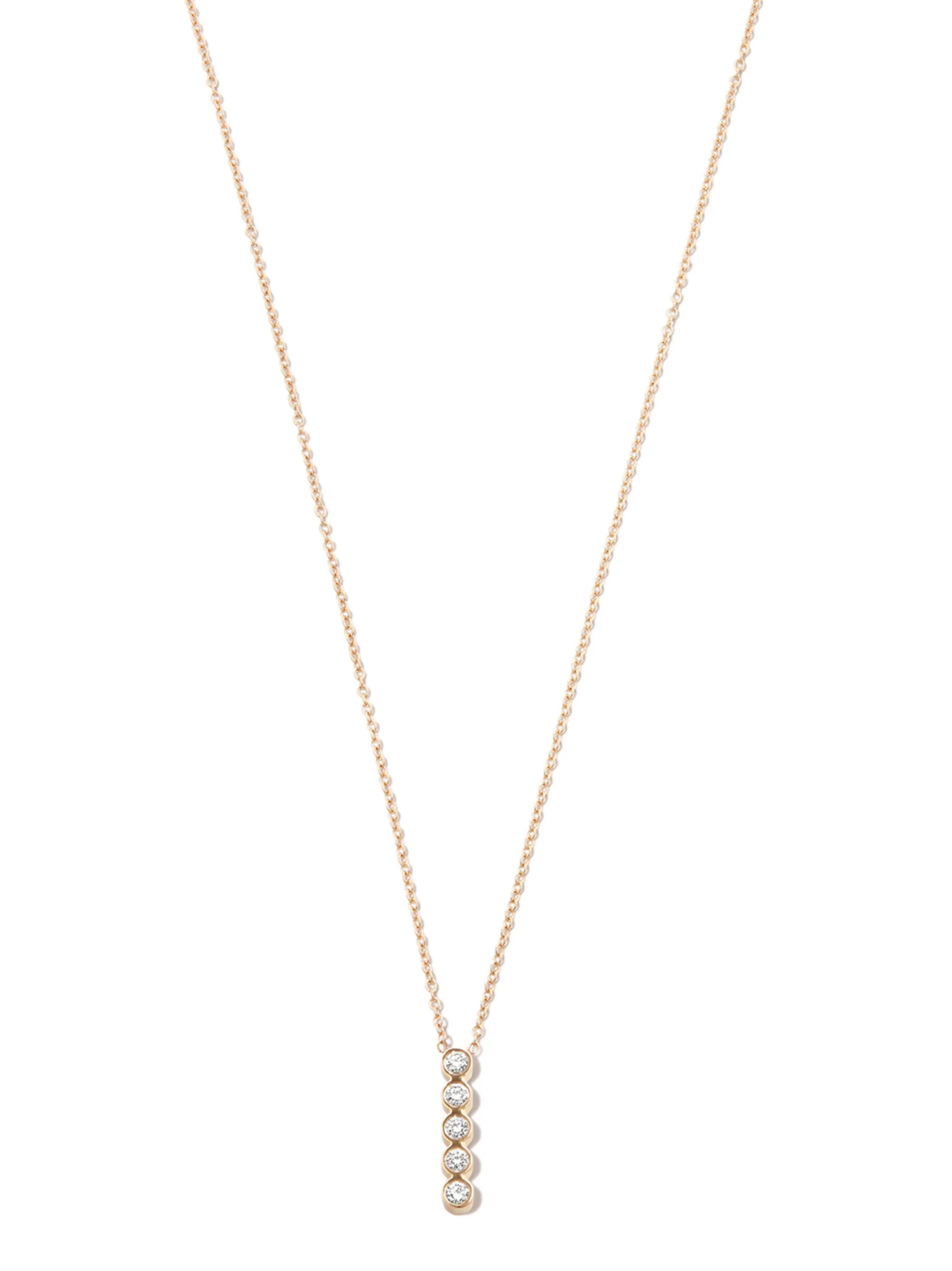 14kt yellow gold diamond necklace