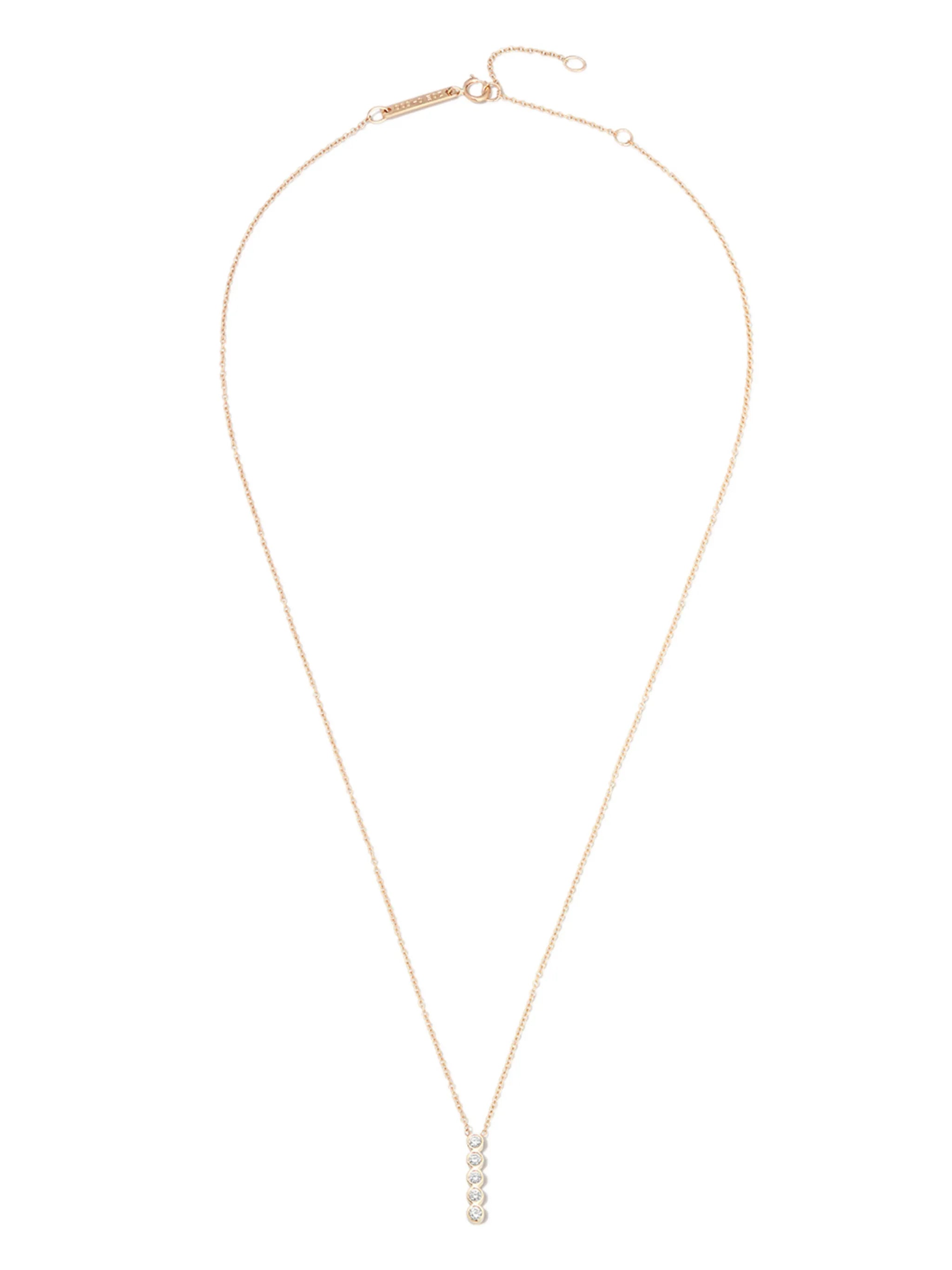 14kt yellow gold diamond necklace
