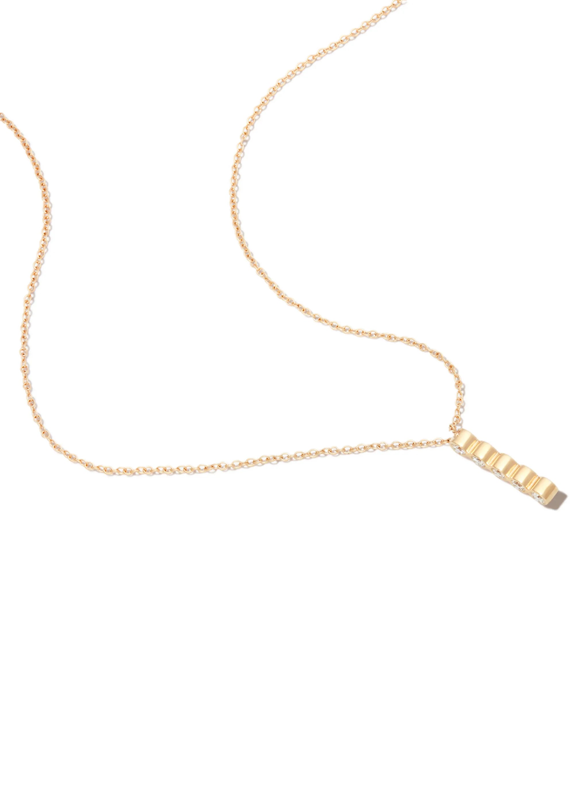 14kt yellow gold diamond necklace