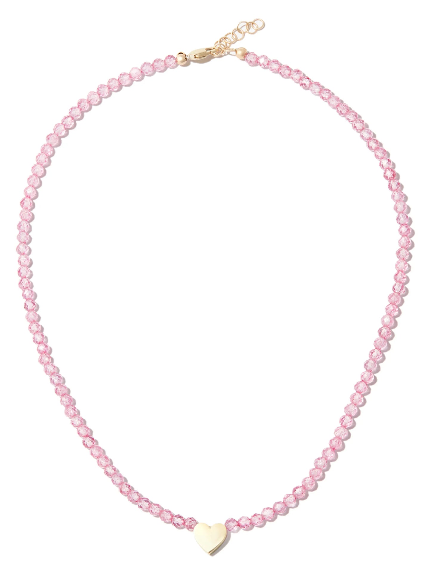 14kt yellow gold Warrior Heart amazonite necklace