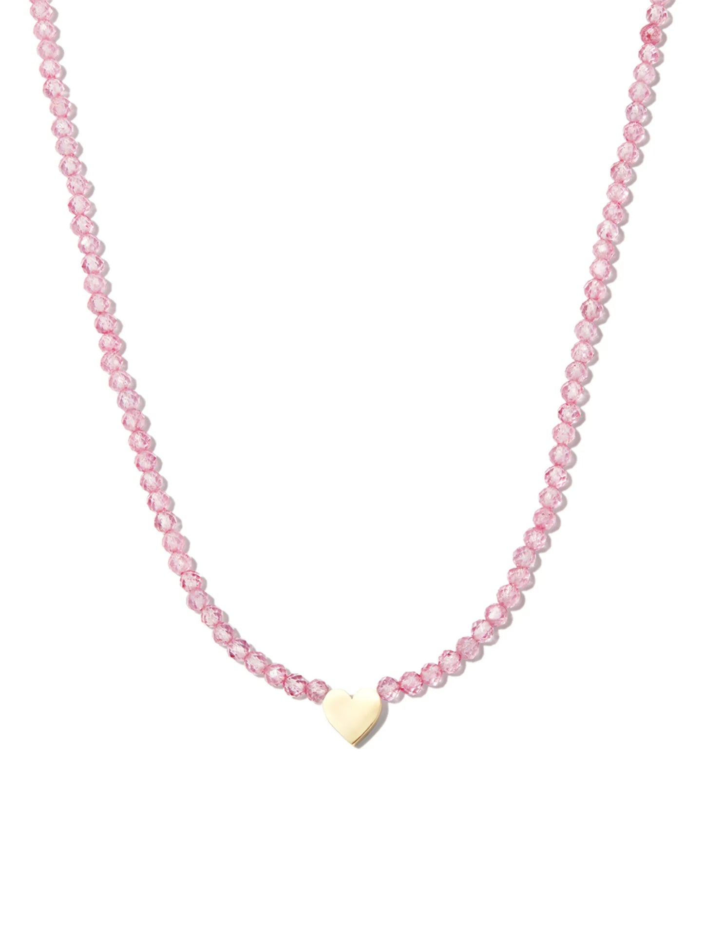 14kt yellow gold Warrior Heart amazonite necklace