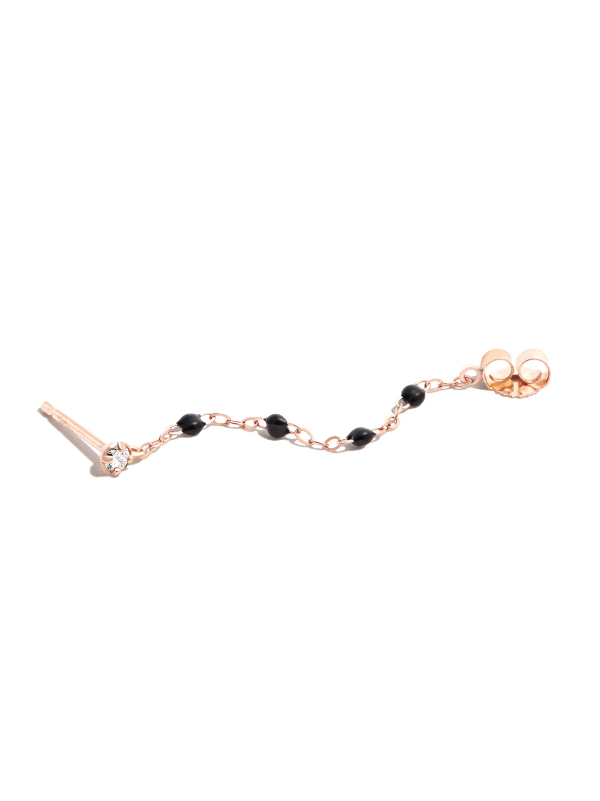 18kt rose gold Supreme beaded diamond earrings