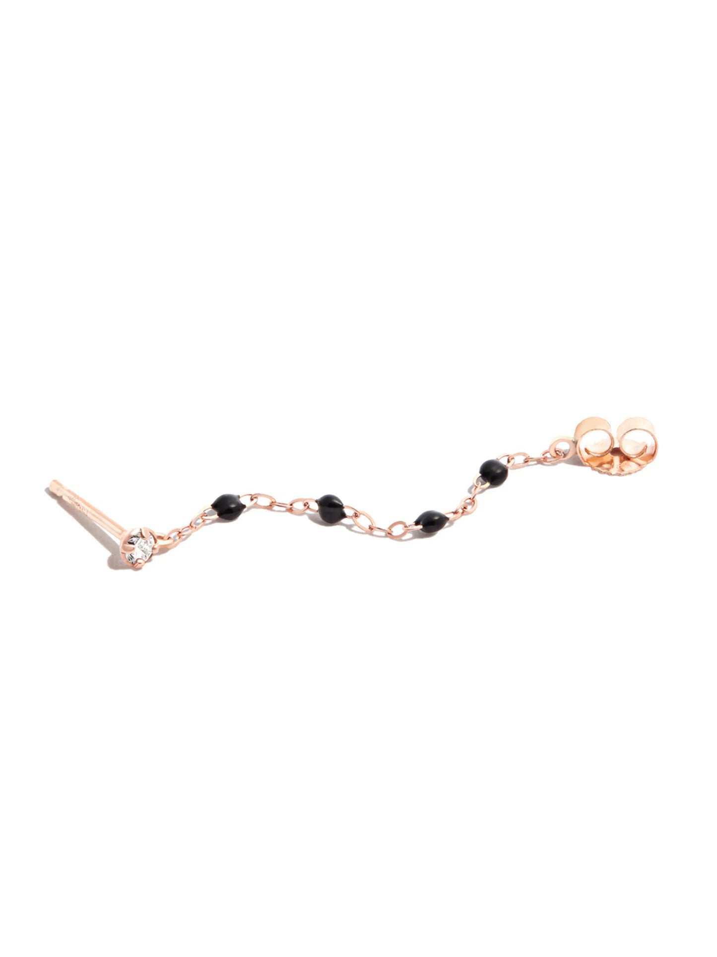 18kt rose gold Supreme beaded diamond earrings