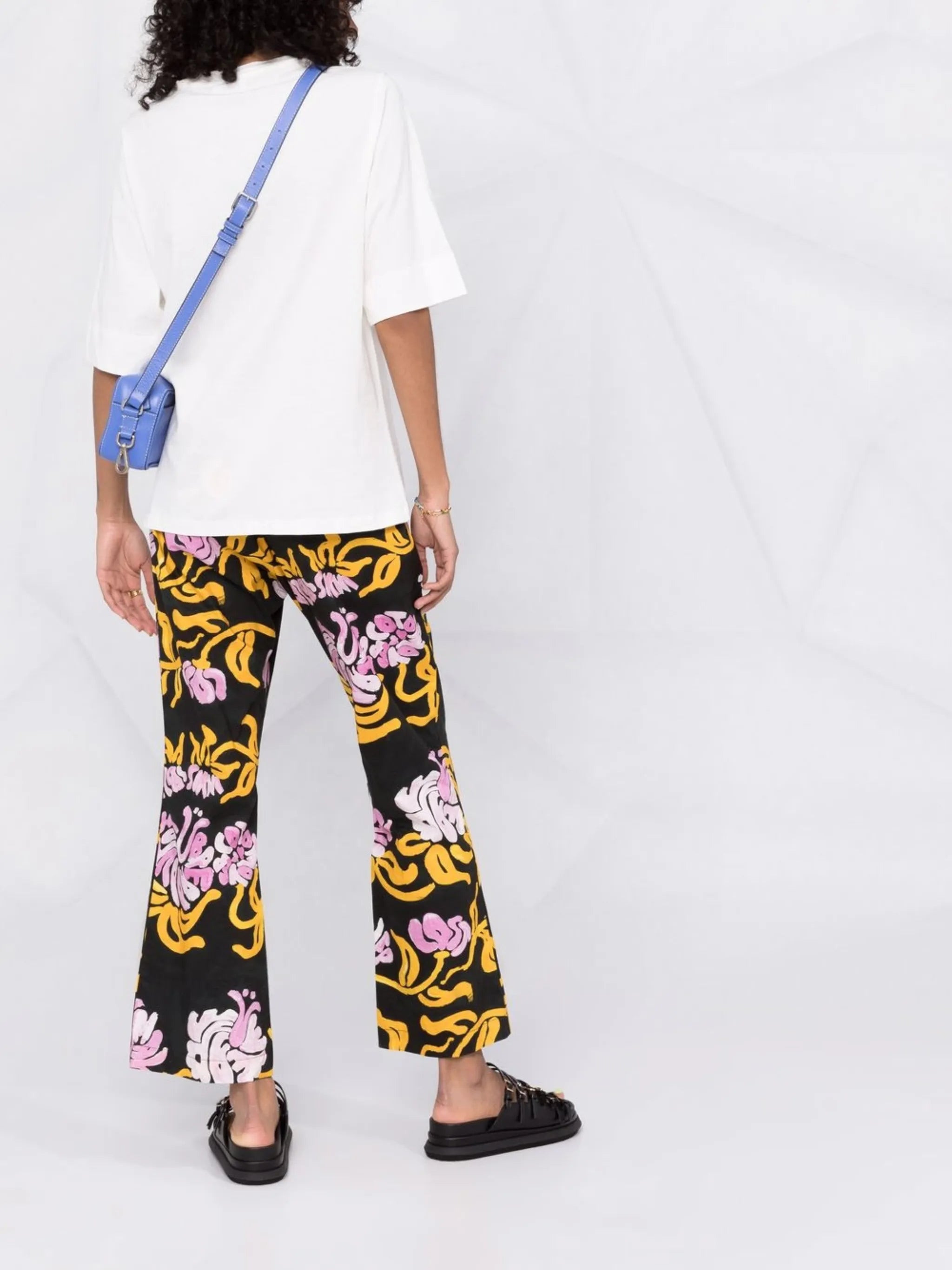 smiley-print cotton T-shirt