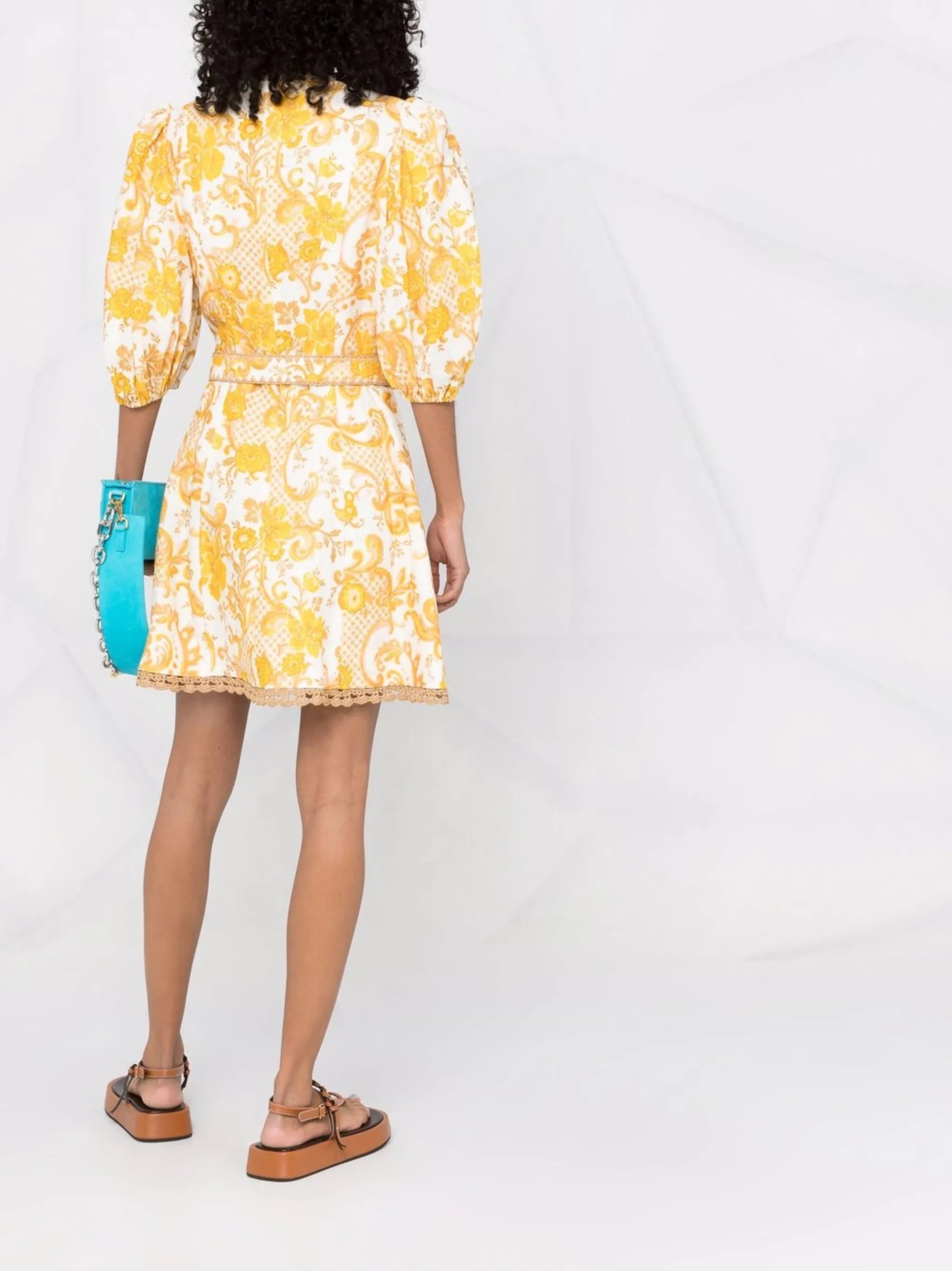 Postcard floral print mini dress